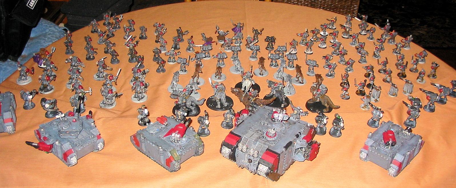 Army, Space Wolves, Entire Army from the back