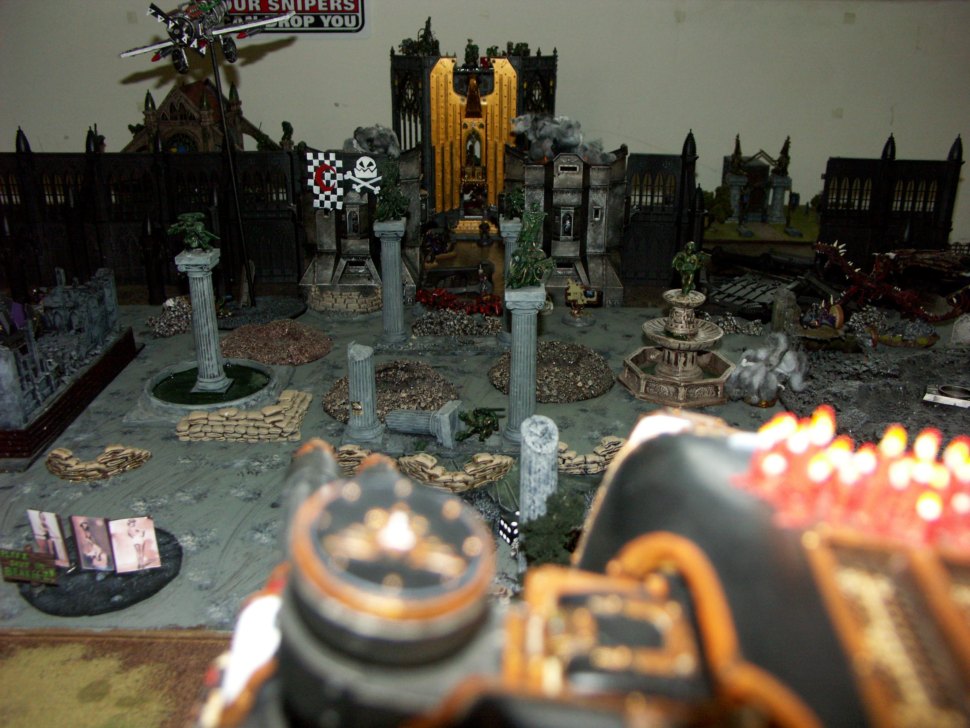 Battle, Battle Report, Campaign, Chaos, Nurgle, Orks, Report, Space Marines, Templar, Terrain, Titan, Warhound