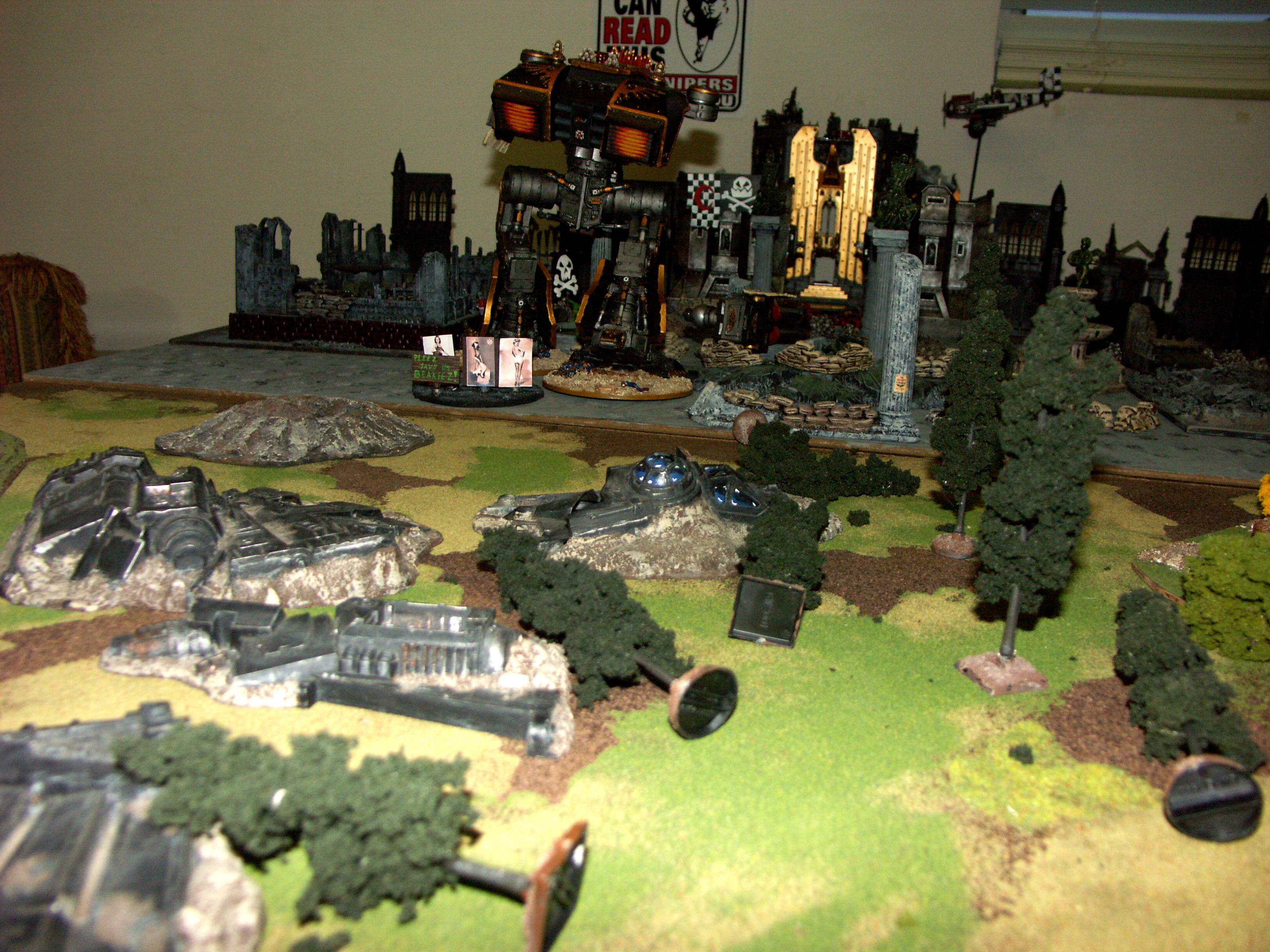 Battle, Battle Report, Campaign, Chaos, Nurgle, Orks, Report, Space Marines, Templar, Terrain, Titan, Warhound