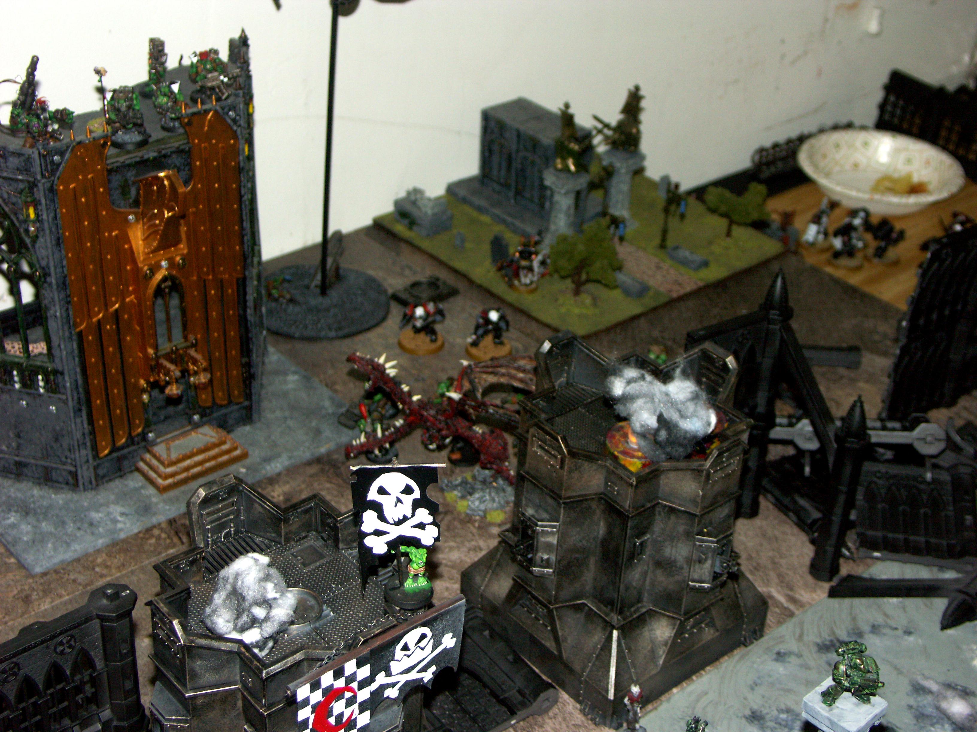 Battle, Battle Report, Campaign, Chaos, Nurgle, Orks, Report, Space Marines, Templar, Terrain, Titan, Warhound