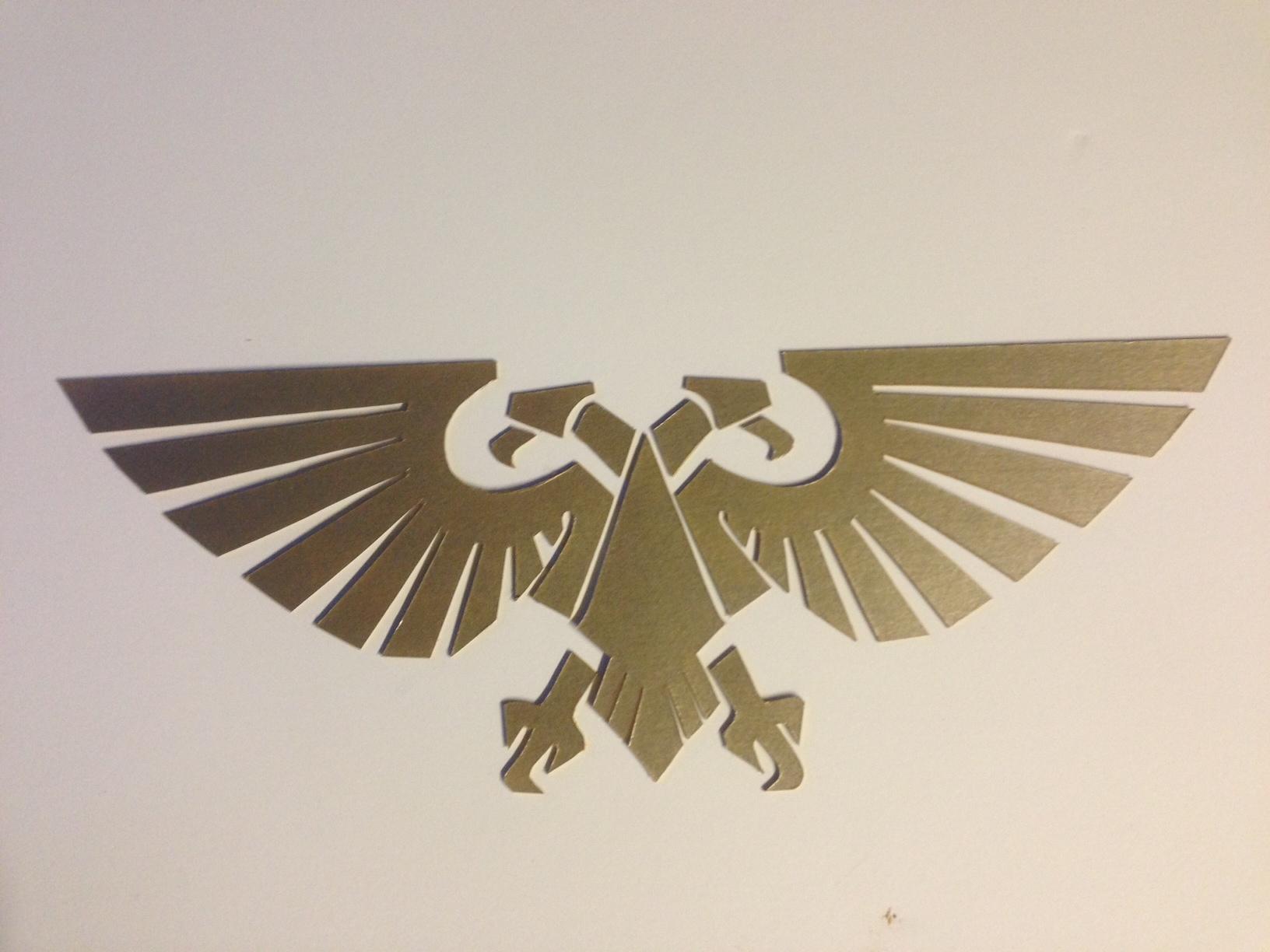 Now has been sprayed gold, This will go onto the back of the dreadnought