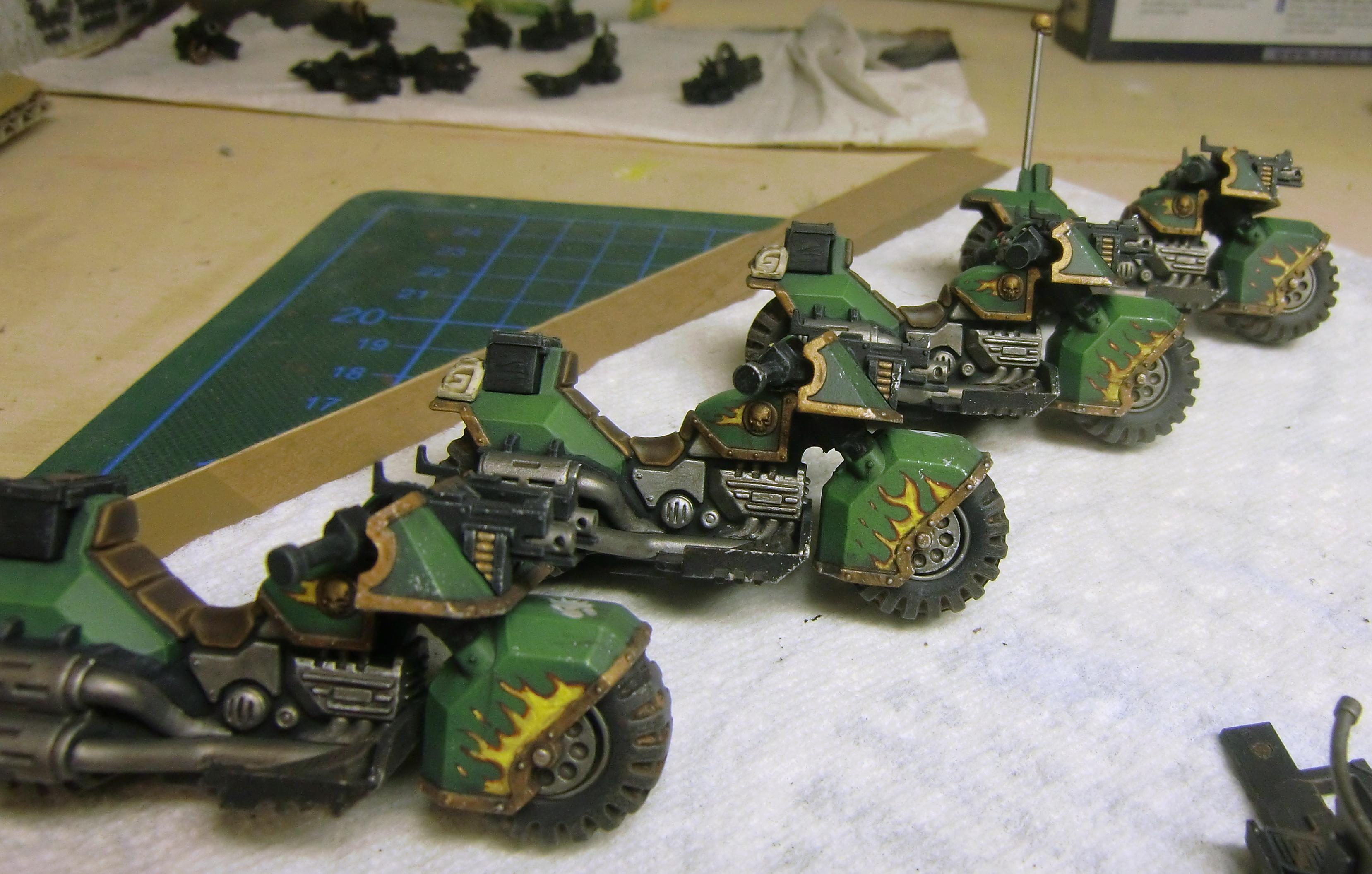 Attack Bike, Bike, Flames, Forge World, Salamanders, Space Marines