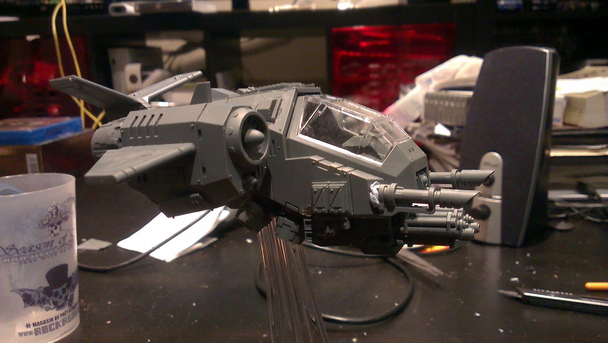got rid of the side pods which resulted in massive holes in the flank. Patched these with ammo hoppers and other various components. 