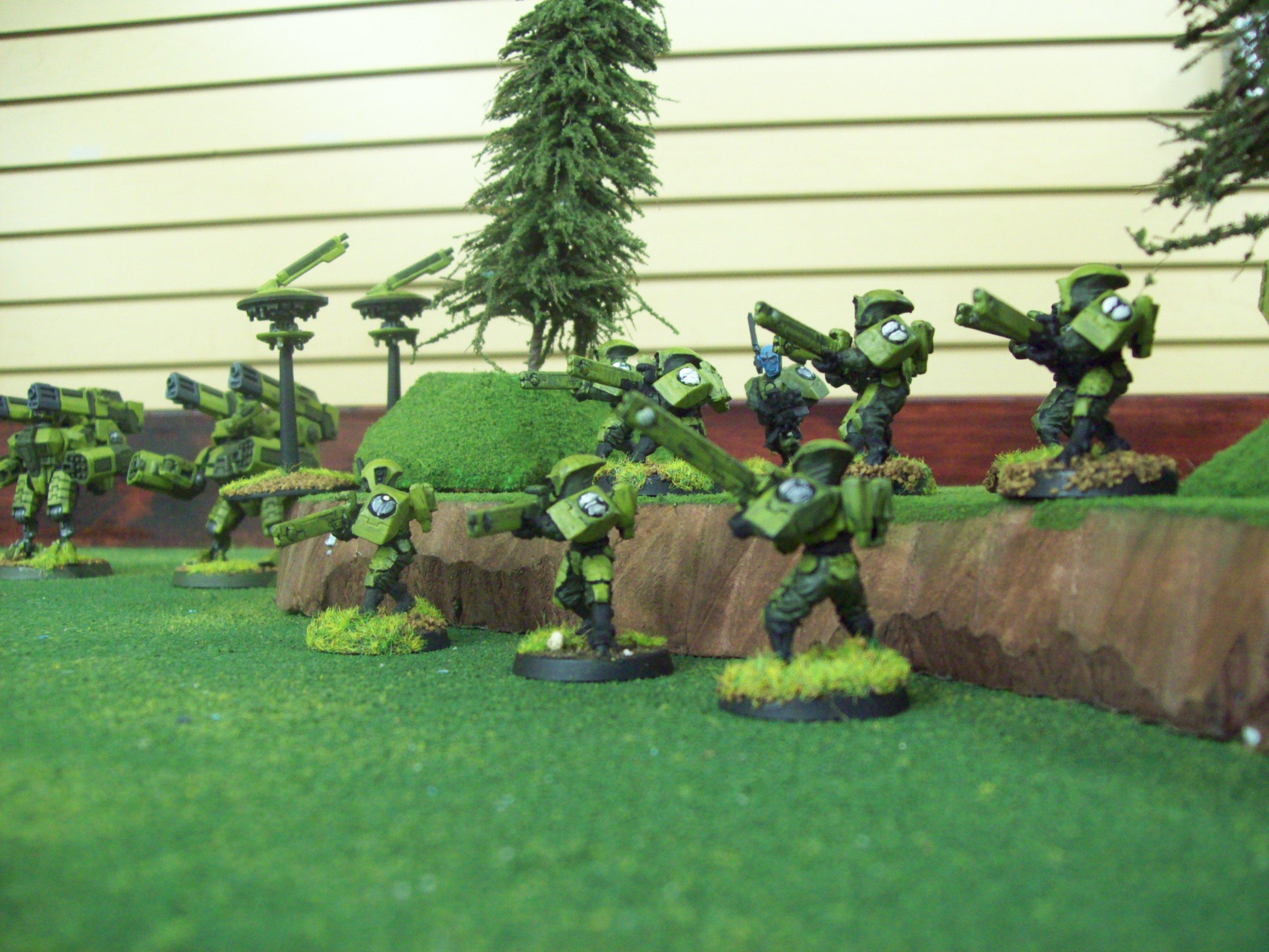 Broadsides, Fire Warriors, Shield Drone, Tau
