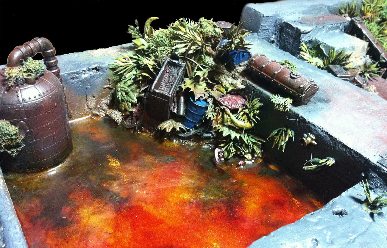 Algae Pit, Necromunda, Shrubbery, Sump, Tentacles, Terrain, Toxic