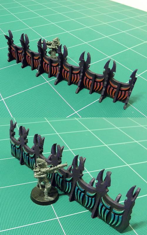 Aegis Defence Line, Aegis Defense Line, Battlements, Dark Eldars, Defence Line, Fortification, Warhammer 40,000, Warhammer Fantasy