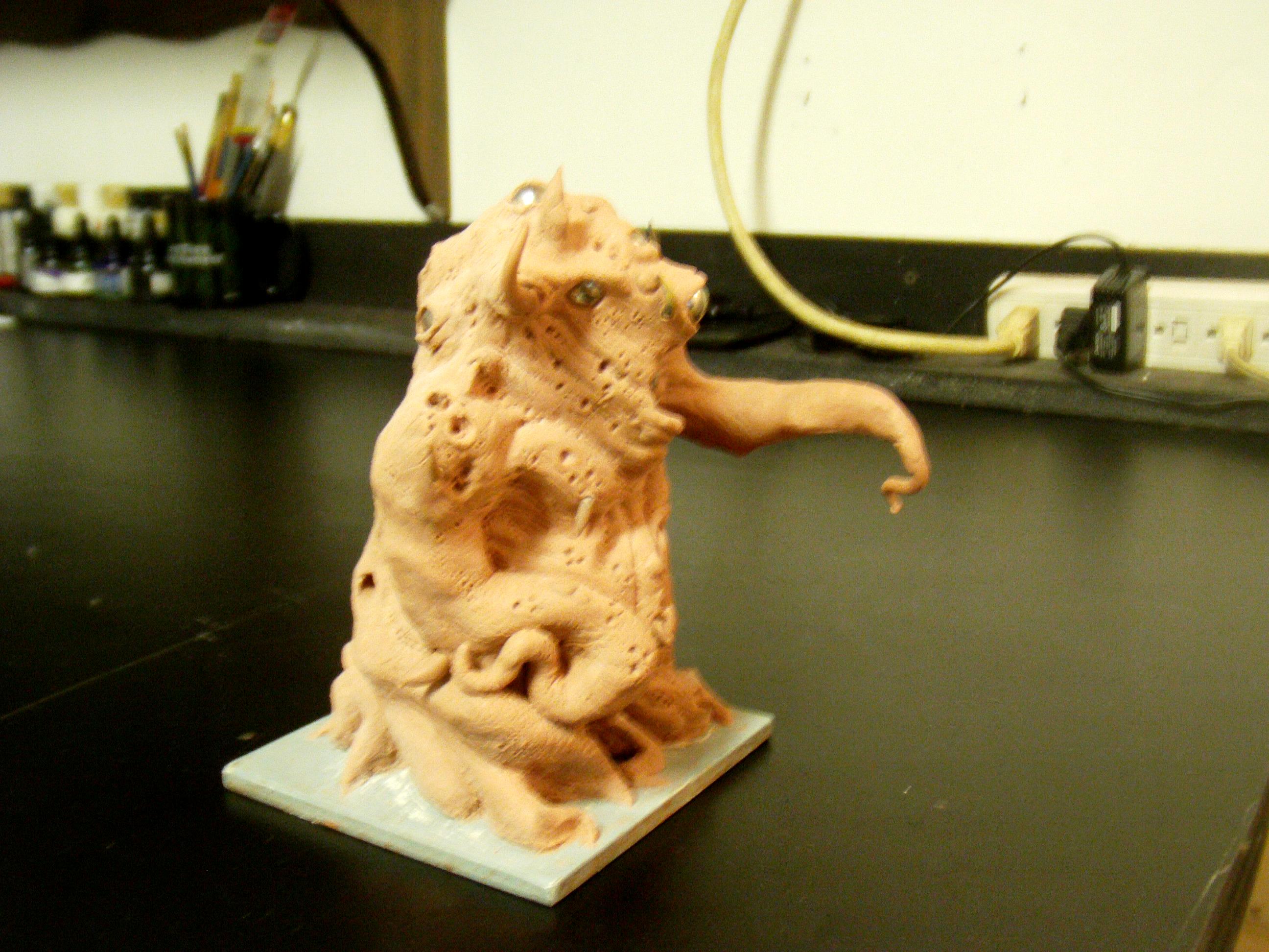 nurgle sculpt side view w.i.p