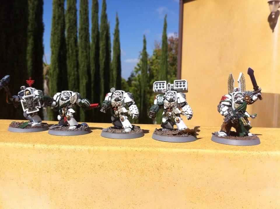 Dark Angels, Deathwing, Squad, Terminator Armor, White