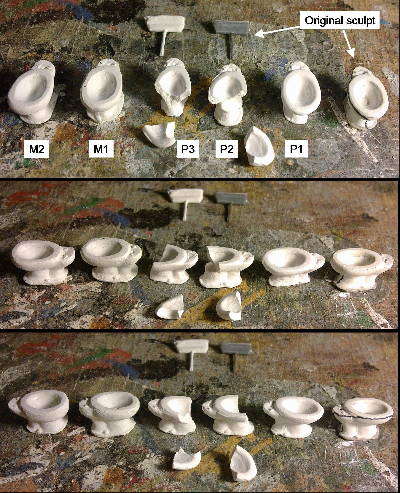 Cast evolution (right to left)