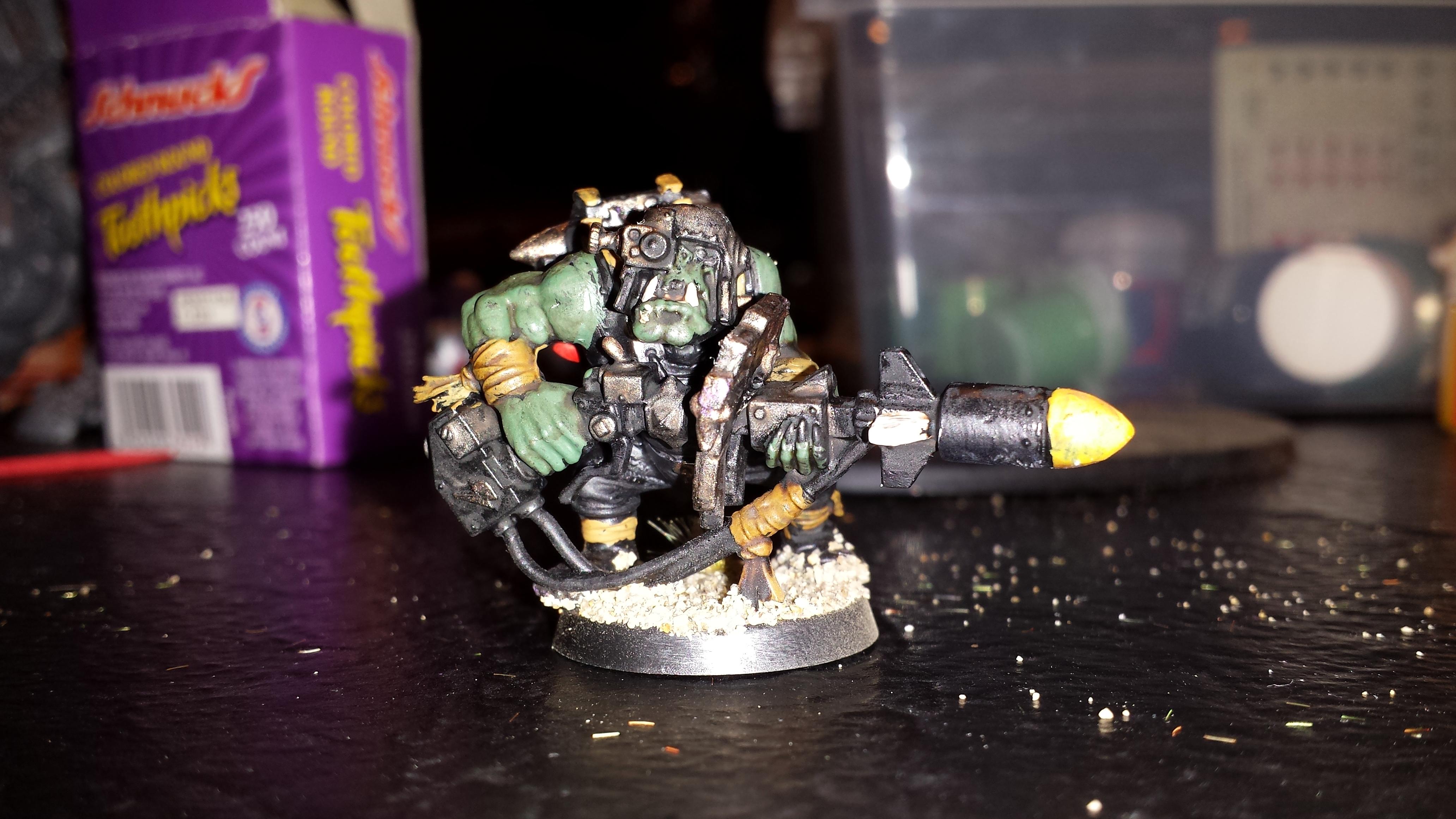 Goff, Orks, Rokkit, Rokkit Boy Front