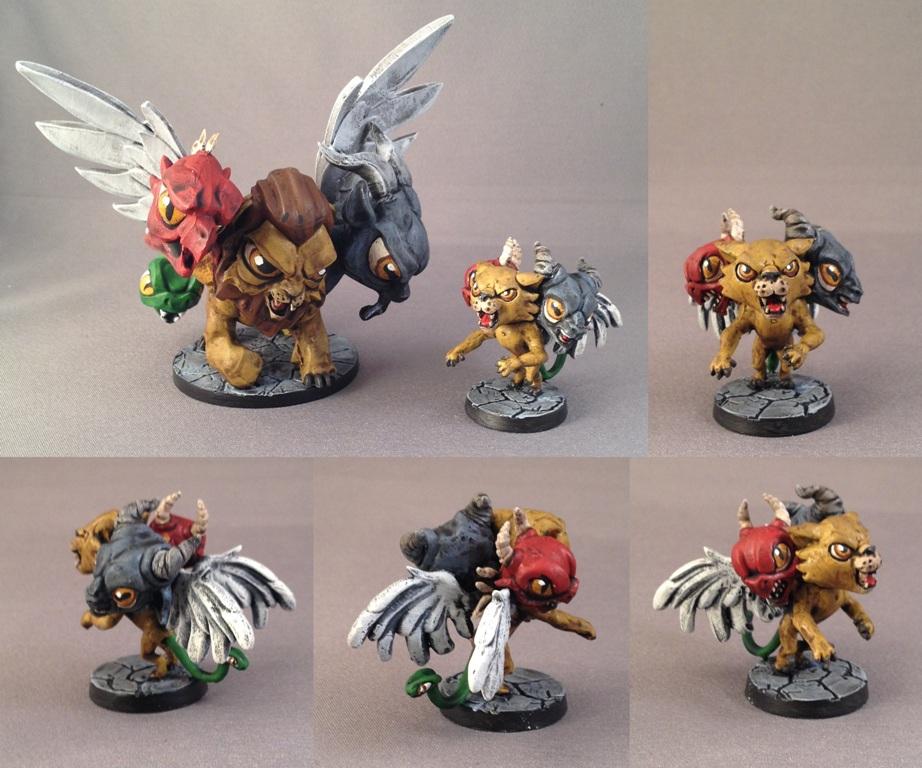 Baby Chimera, Chibi, Dungeon, Impact! Miniatures