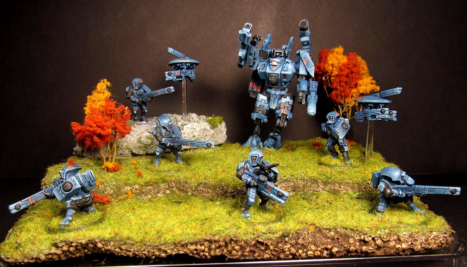 Diorama, Sa'cea, Tau, Warhammer 40,000, Warhammer Fantasy