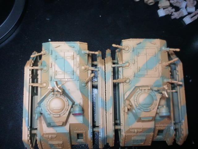 Top-down view. Actually looks pretty spiffy. Time to cover up some areas in battle damage and the like