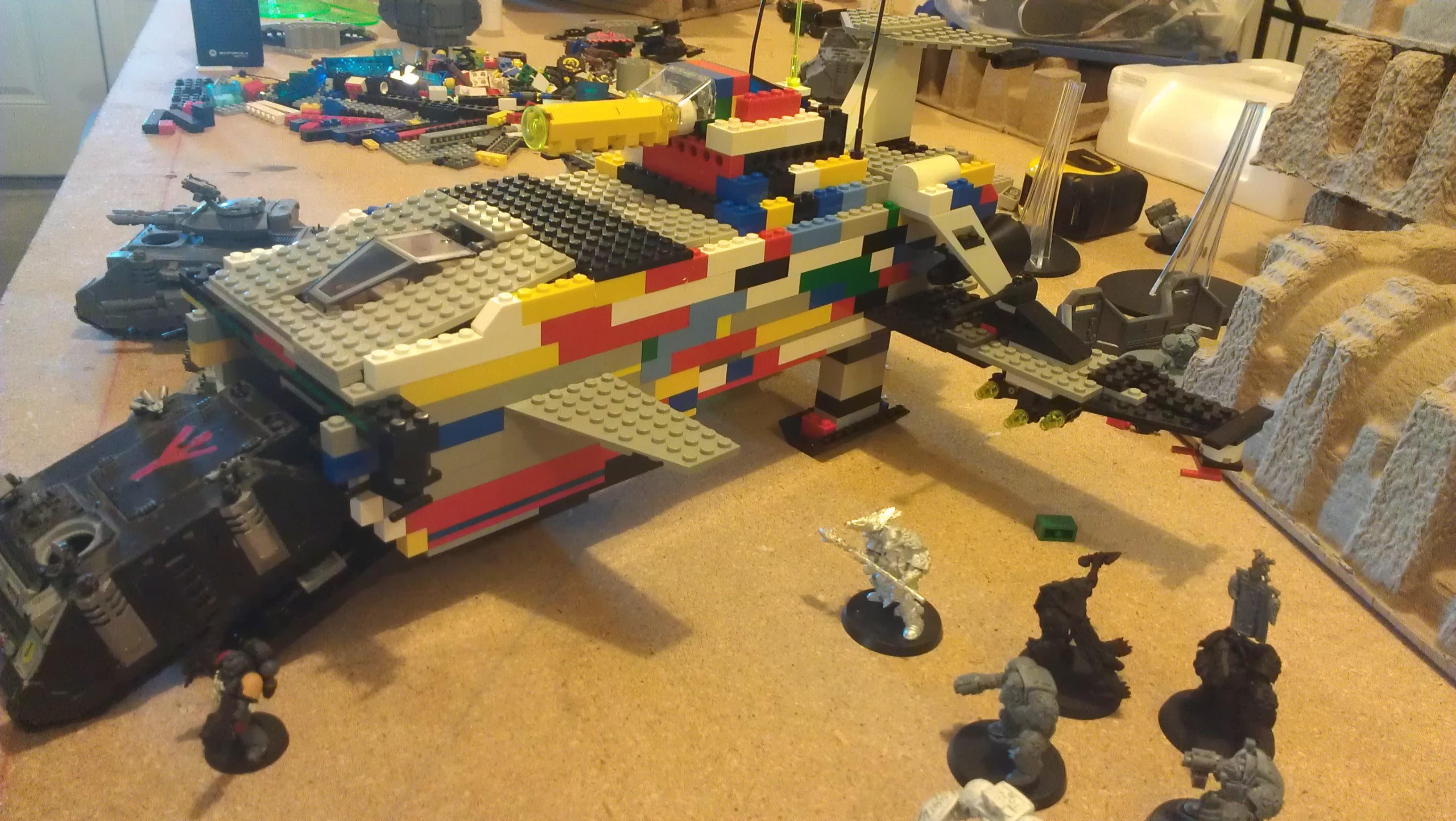 Lego, Scratch Build, Space Marines, Space Wolves, Thunderhawk, Warhammer 40,000