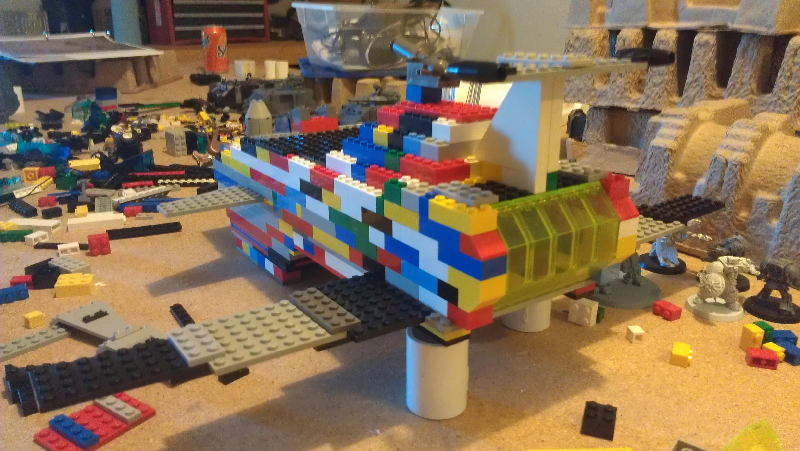 Lego, Scratch Build, Space Marines, Space Wolves, Thunderhawk, Warhammer 40,000