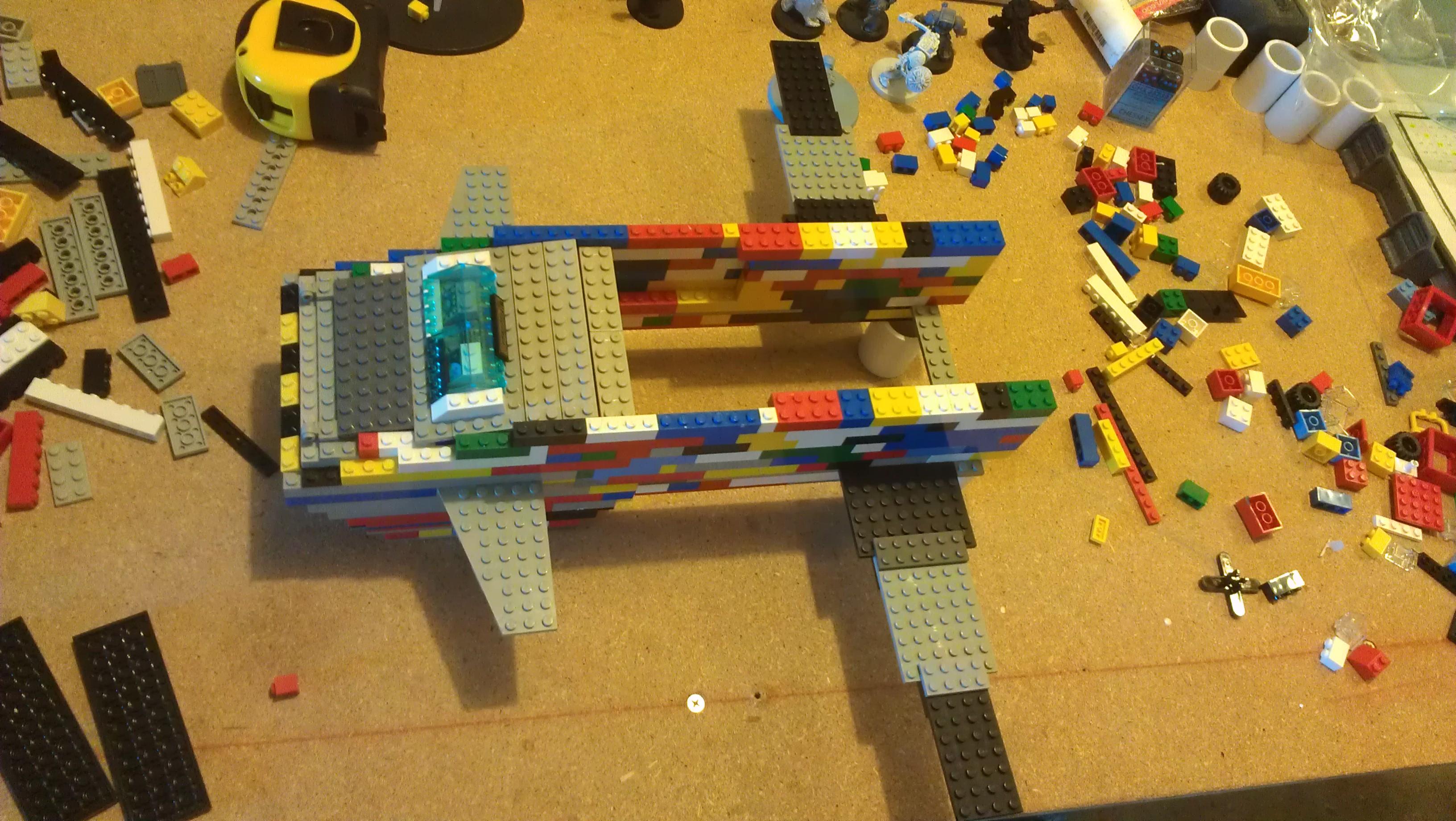 Lego, Scratch Build, Space Marines, Space Wolves, Thunderhawk, Warhammer 40,000