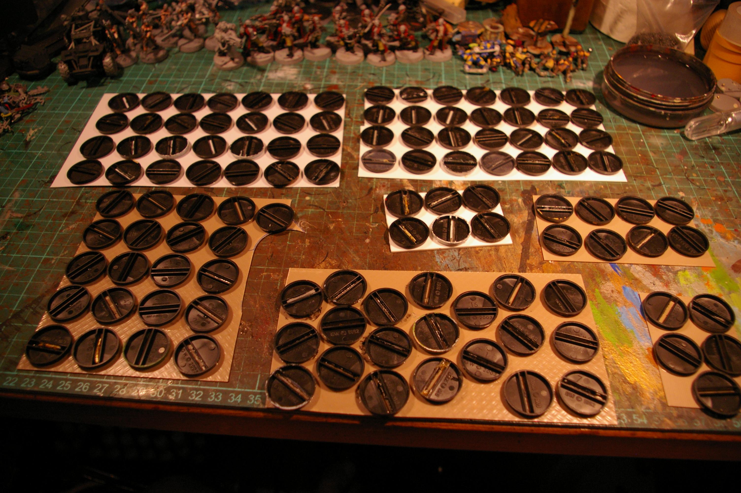 Bases stuck on Plasticard - Underside
