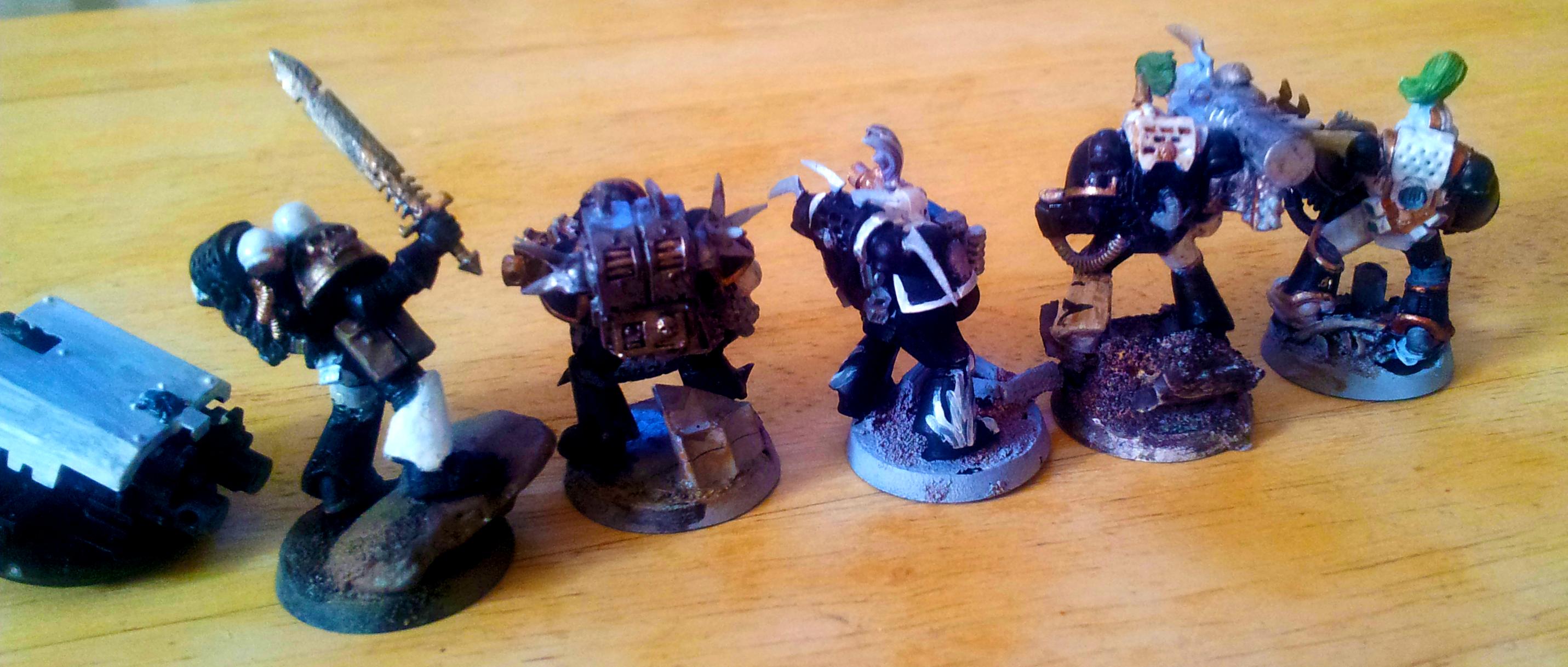 Chaos, Chaos Space Marines, Conversion, Low Budget, Space, Space Marines, Work In Progress