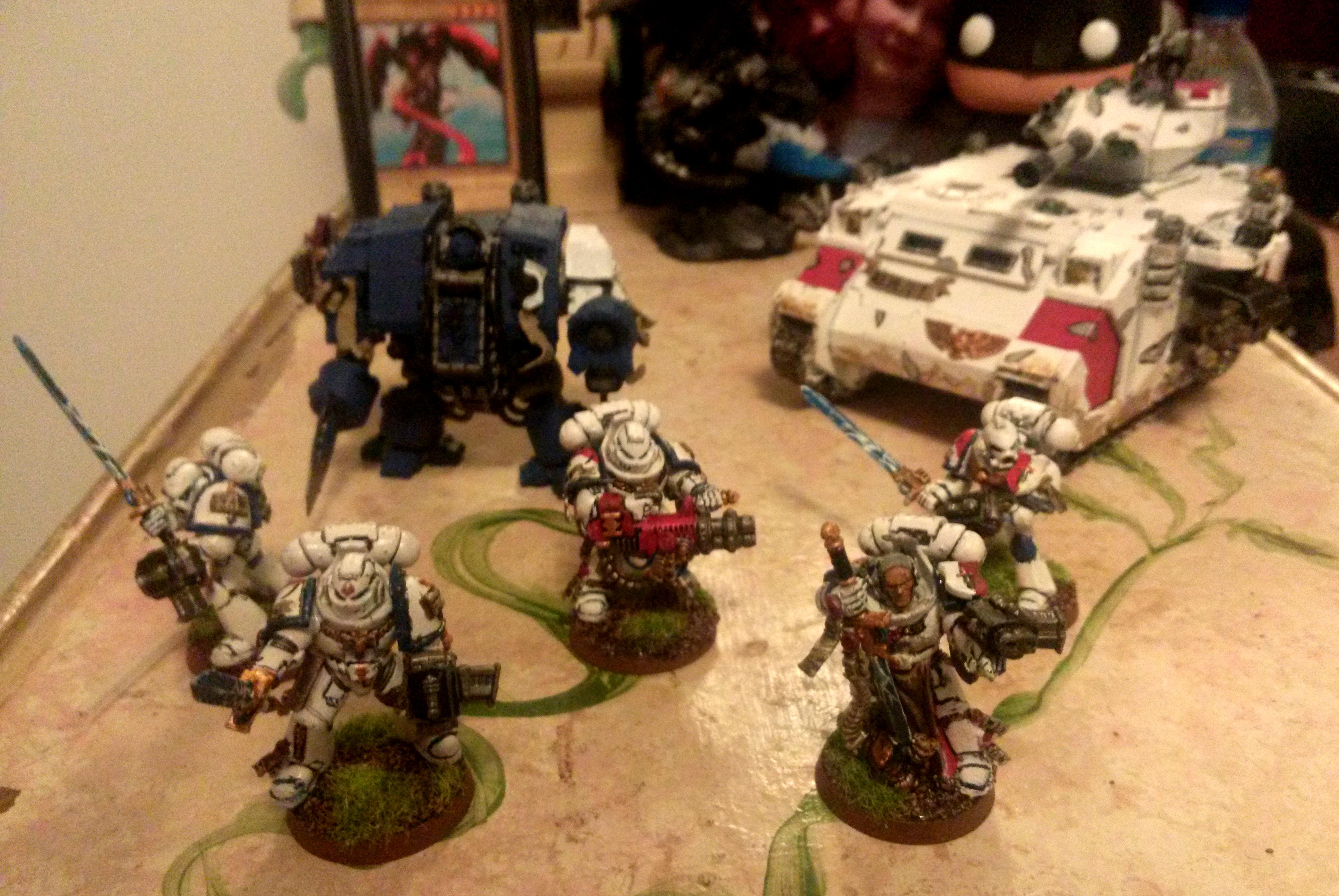 Different Colors, Grey Knights, Group Photo, Painting, White Knights