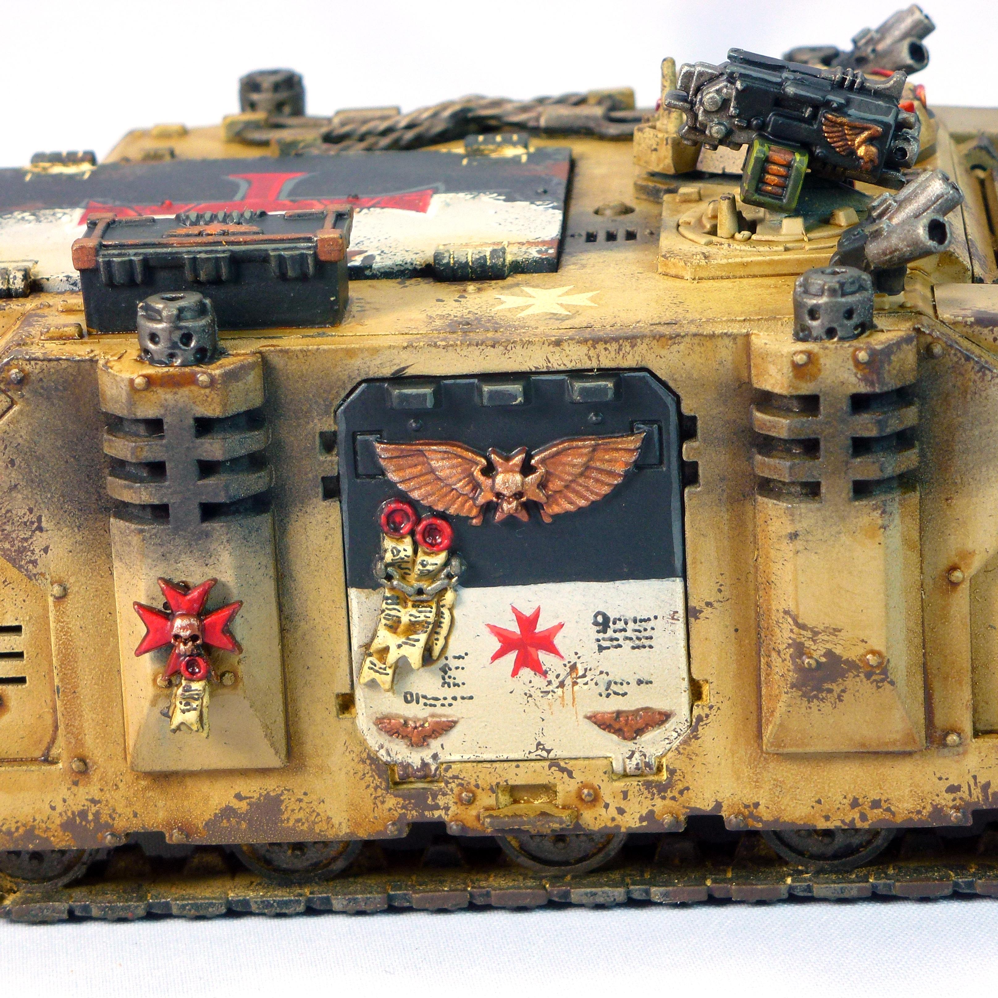 Desert, Knights, Lascannon, Razorback, Rhino, Sand, Space, Space Marines, Tan, Tank, Templar, Vehicle, Weathered, Yellow