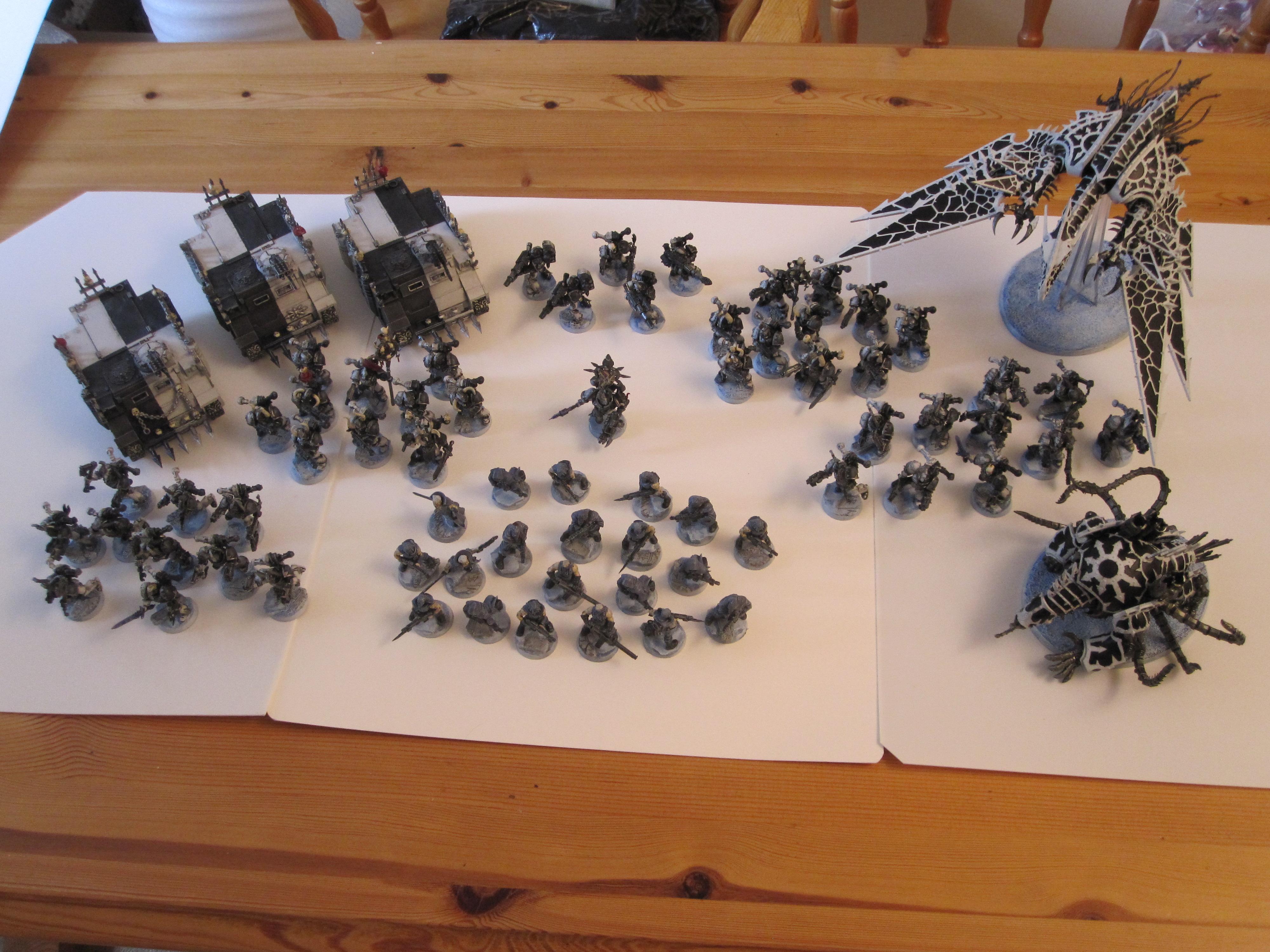 Army, Berserkers, Champion, Chaos, Commission, Cultists, Heldrake, Lord, Maulerfiend, Rhino, Space Marines