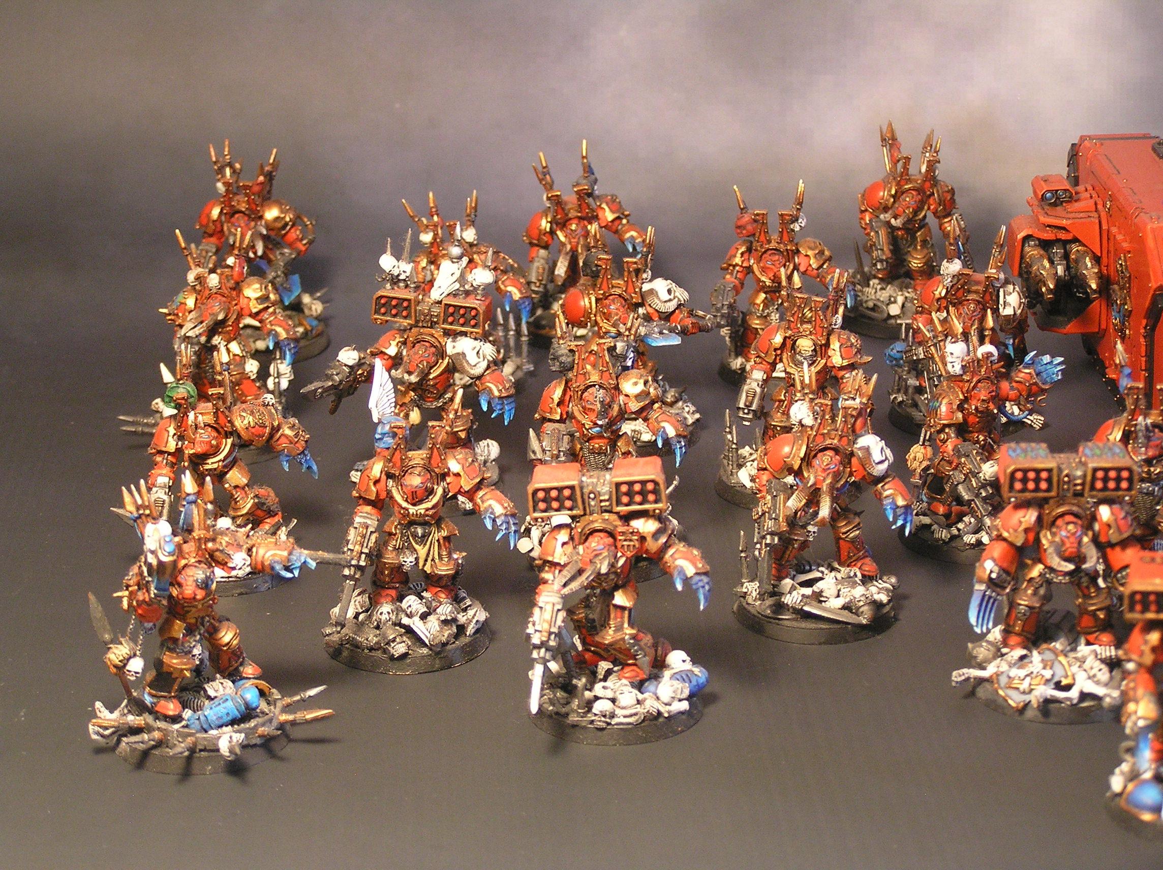 Chaos Space Marines, Chaos Terminators, Deathwing, Khorne Berserkers, Missile Launcher, Terminator Armor, Warhammer 40,000, World Eaters