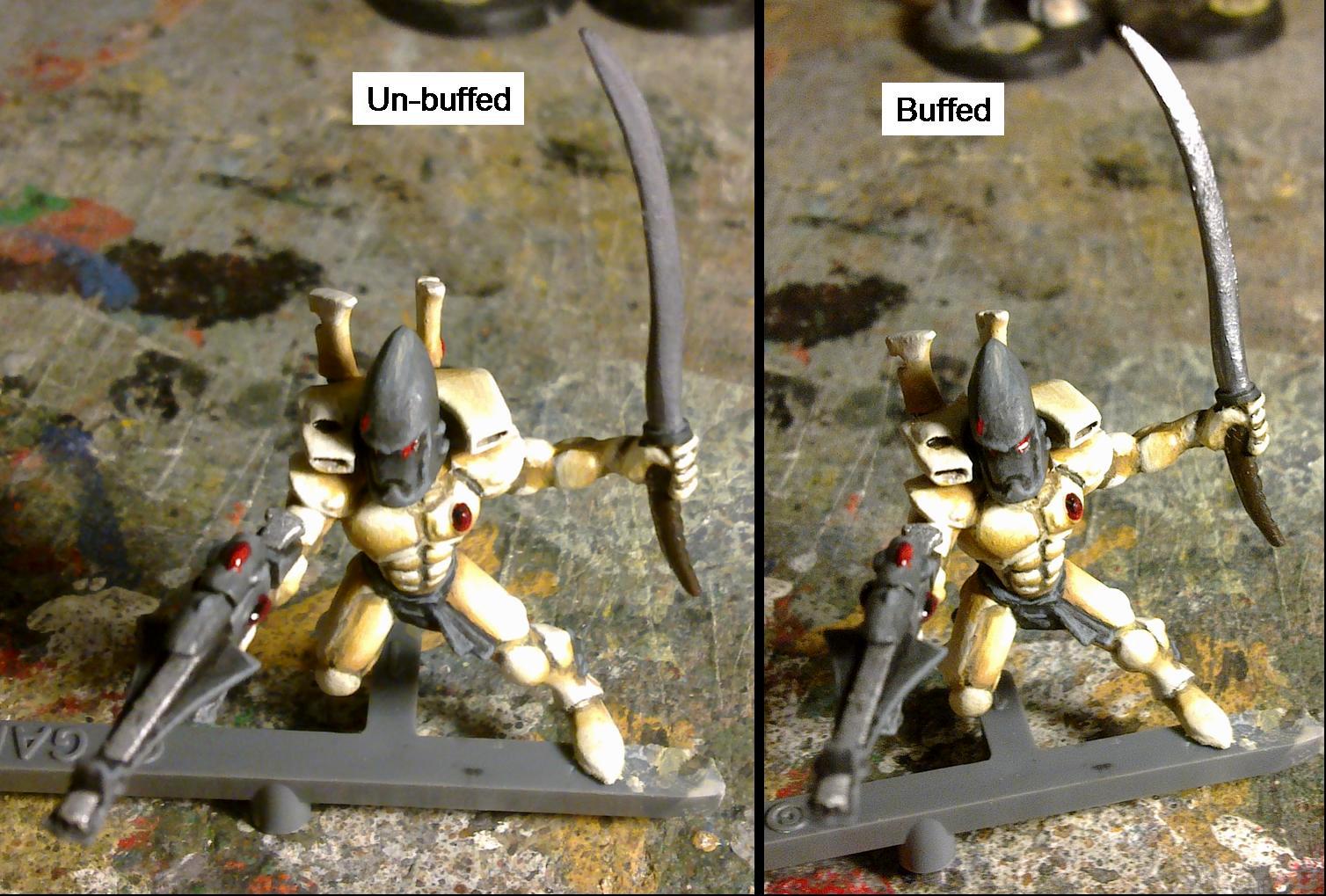 Humbrol Metalcote sword buffing