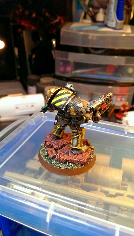 Chaos Space Marines, Hazard Stripes, Iron Warriors, Terminator Armor