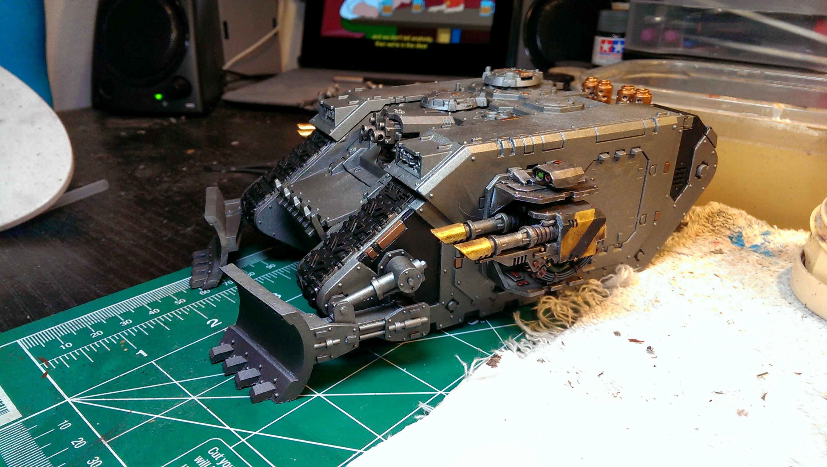 Chaos Space Marines, Dozer Blades, Iron Warriors, Kromlech, Land Raider