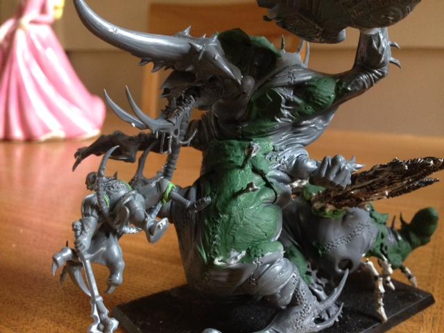 A front up view of Lucy, the model has been greenstuffed to cover the Skaven iconography