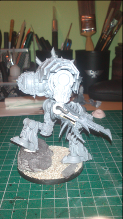 Custom Siege Claw, made with a heavy flamer housed in the centre