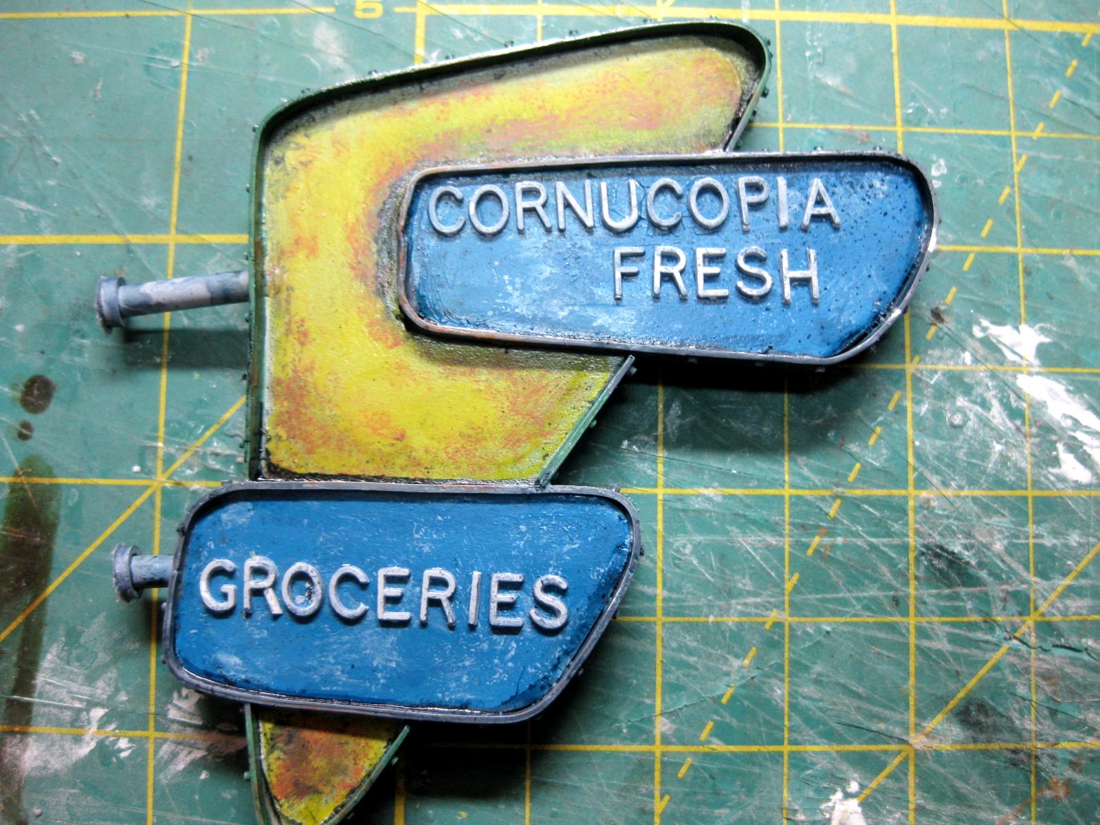 Cornucopia, Fallout, Fresh, Groceries, Sign, Work In Progress