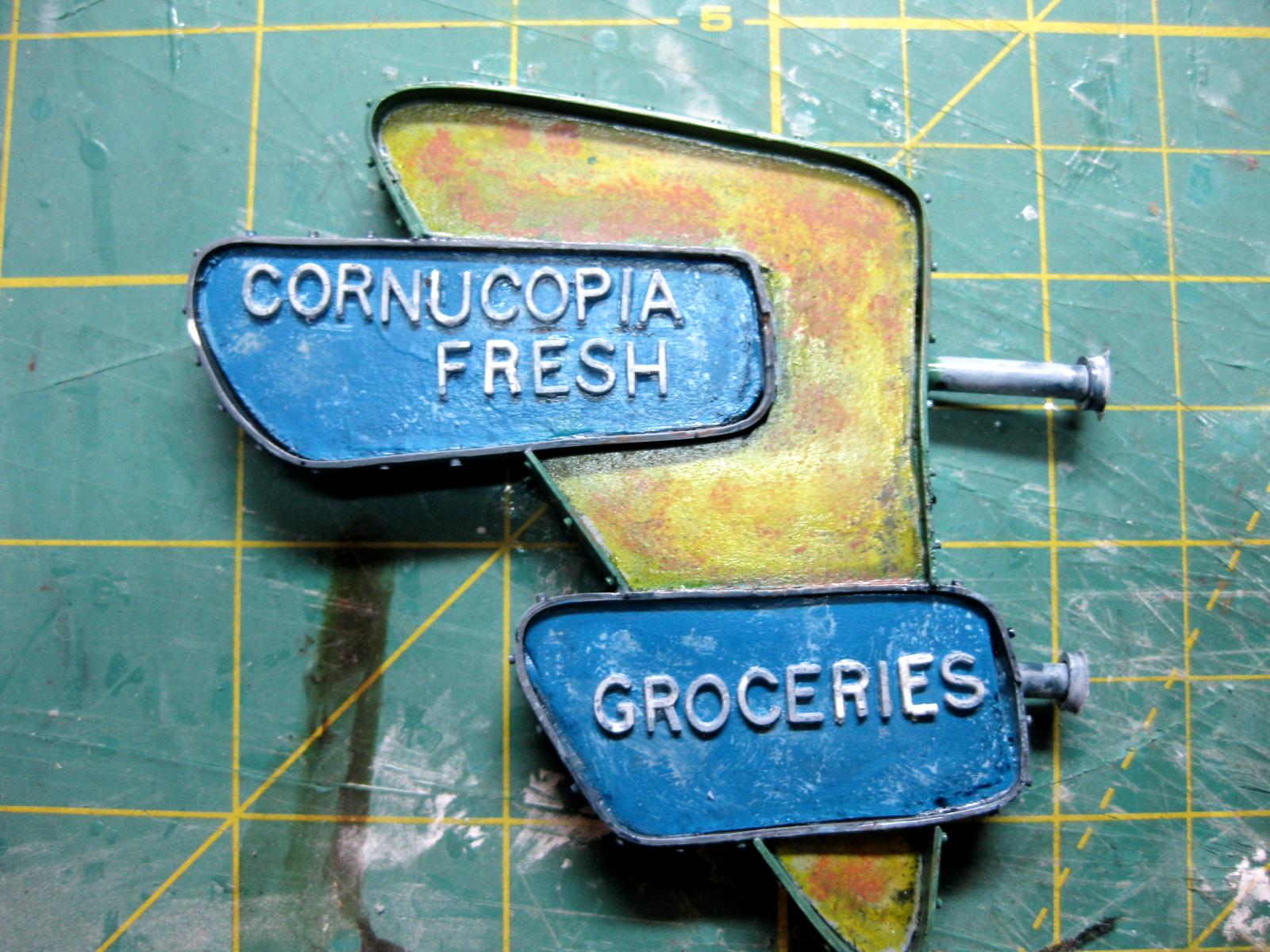 Cornucopia, Fallout, Fresh, Groceries, Sign, Work In Progress