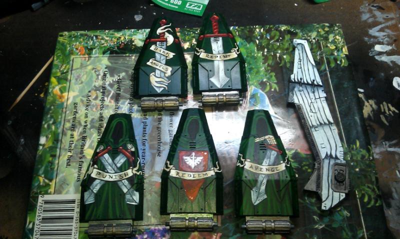 Dark Angels, Drop Pod, Freehand, Warhammer 40,000