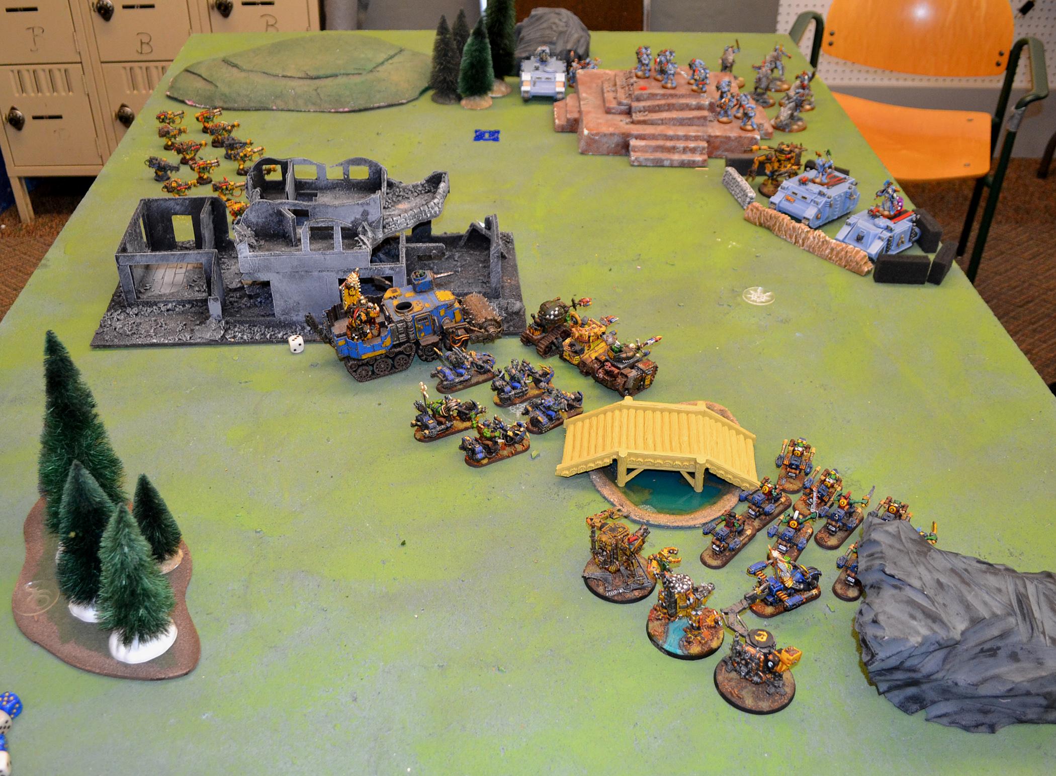 Bad Moons, Battle Report, Orks, Space Marines, Space Wolves, Warhammer 40,000