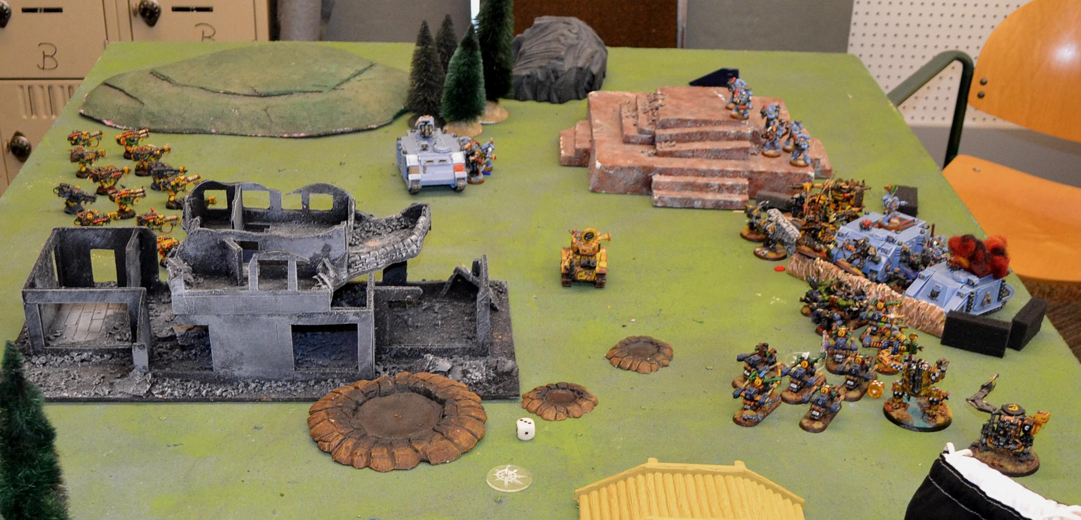 Bad Moons, Battle Report, Orks, Space Marines, Space Wolves, Warhammer 40,000
