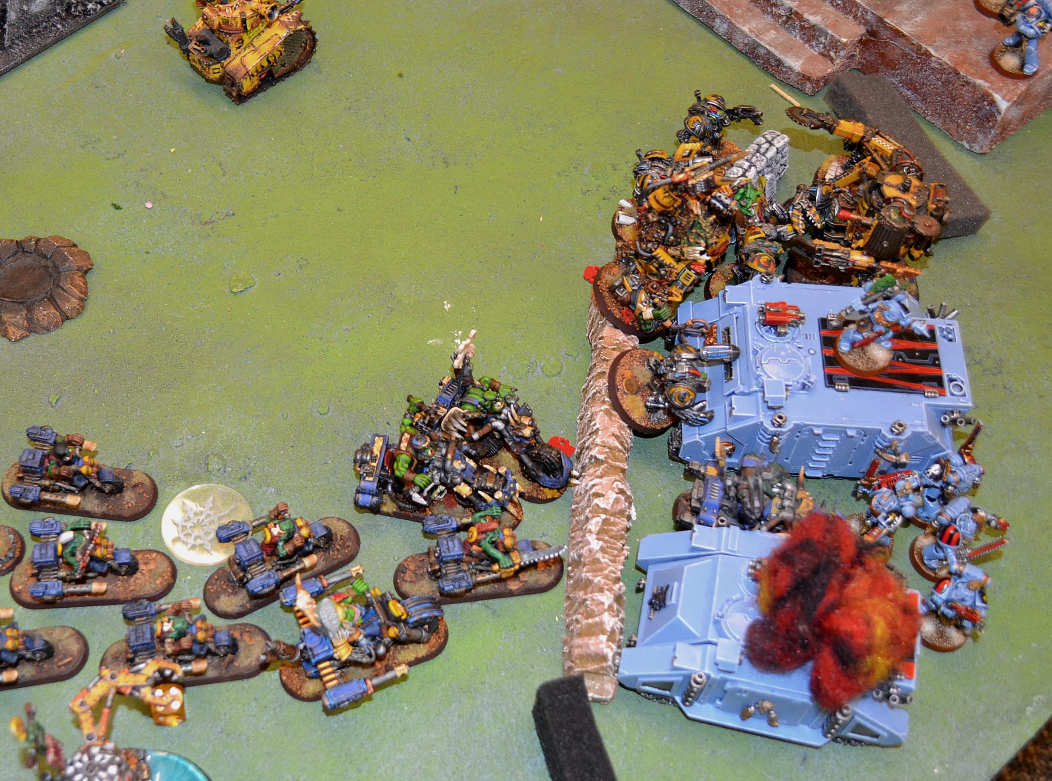 Bad Moons, Battle Report, Orks, Space Marines, Space Wolves, Warhammer 40,000