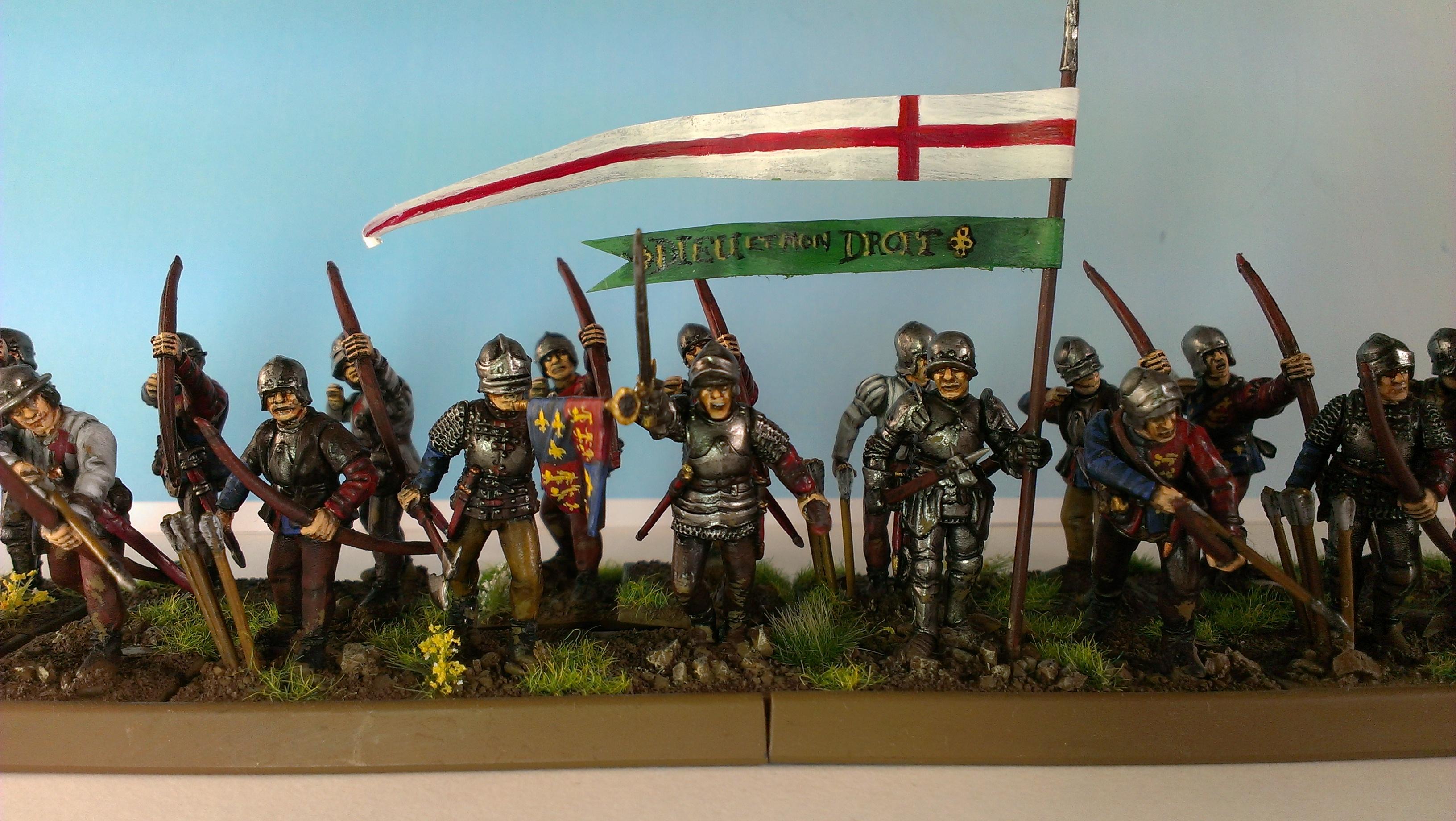 English, Historical, Longbowmen, Perry Miniatures, Wab