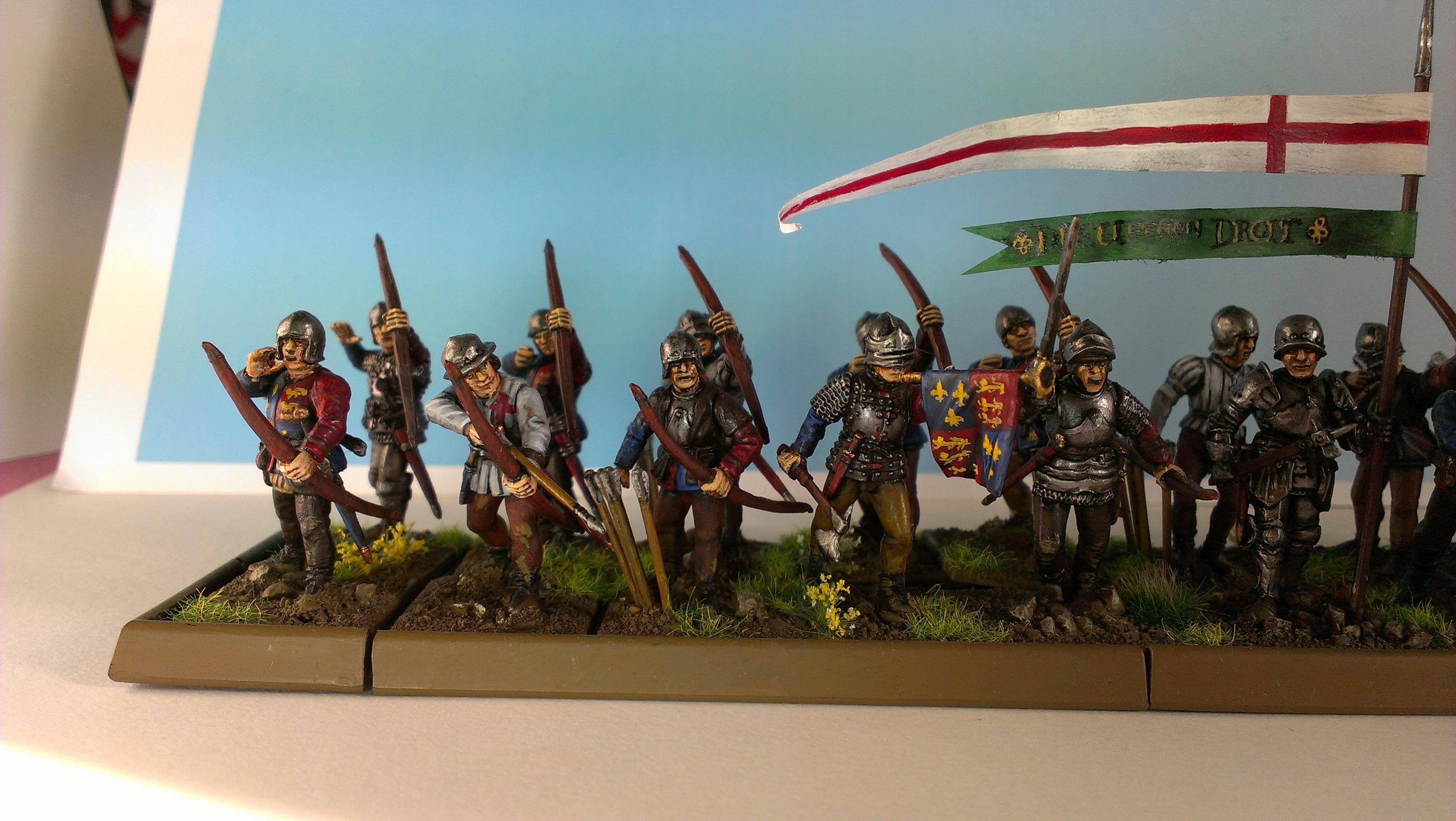 English, Historical, Longbowmen, Perry Miniatures, Wab