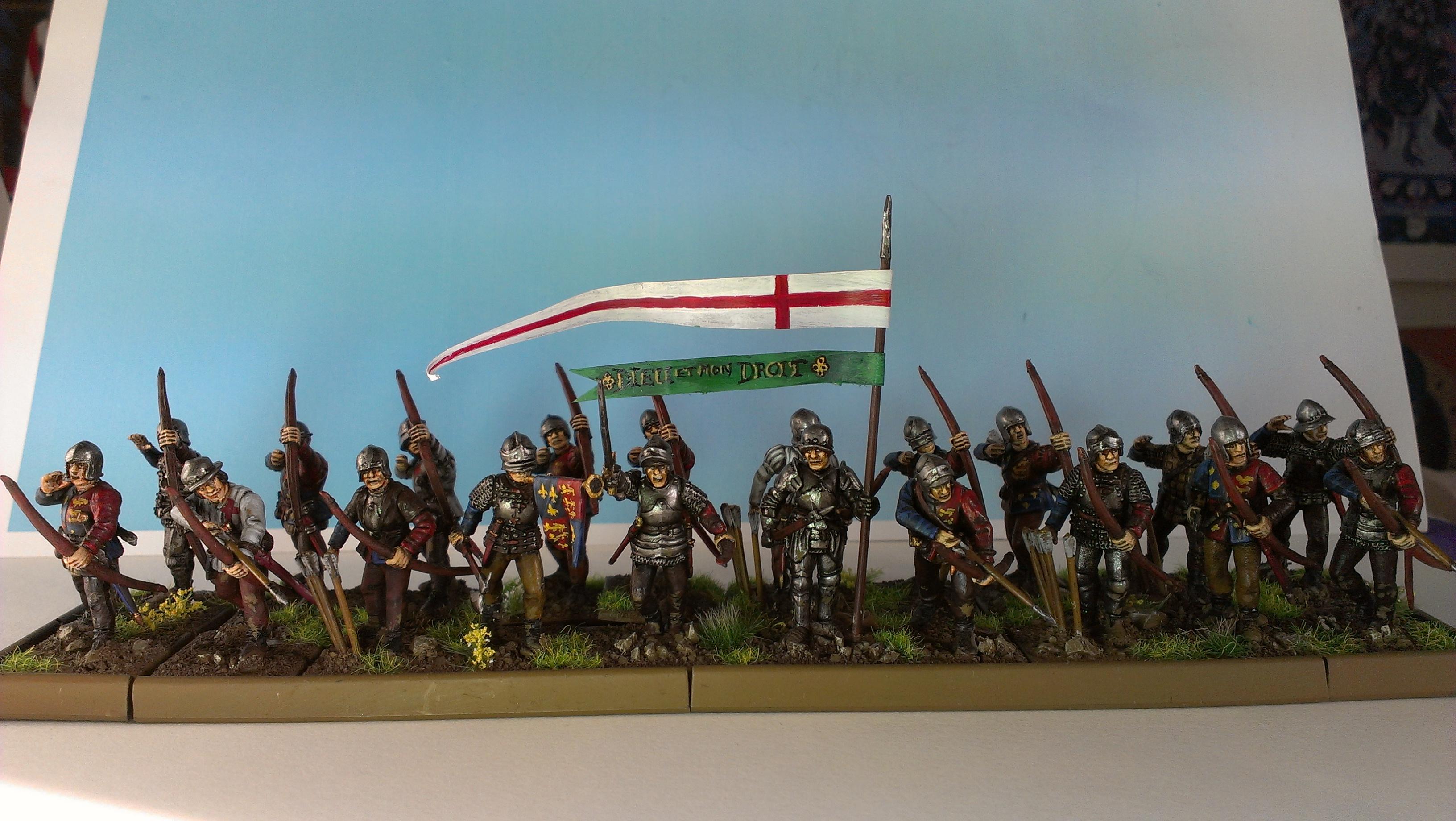 English, Historical, Longbowmen, Perry Miniatures, Wab
