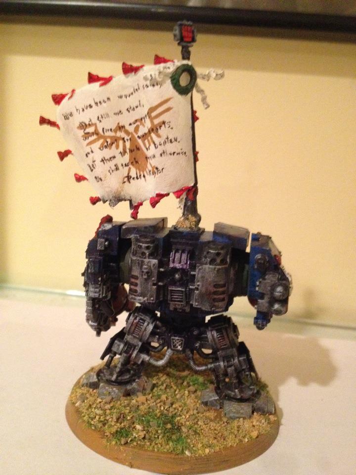 Crimson Fists Dreadnought back