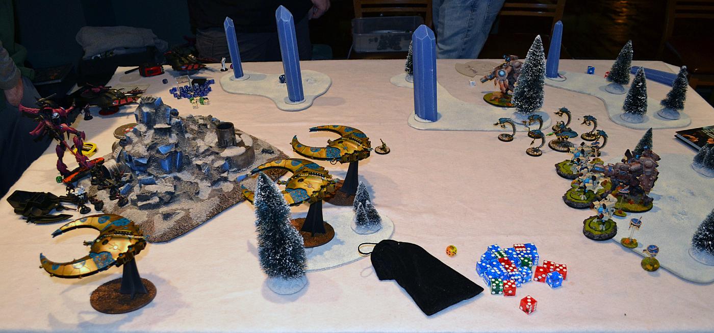 Battle Report, Eldar, Necrons, Tau, Warhammer 40,000
