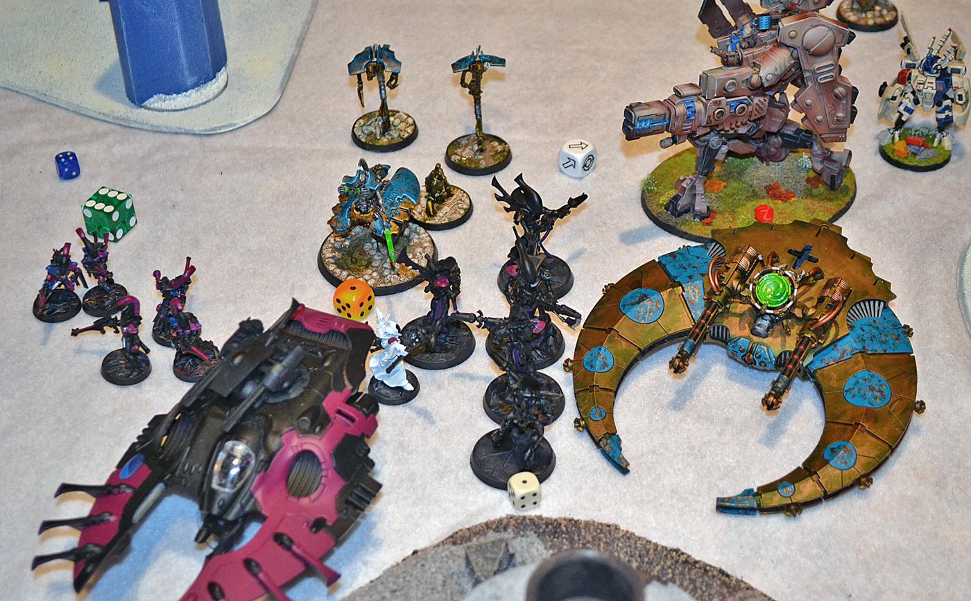 Battle Report, Eldar, Necrons, Tau, Warhammer 40,000