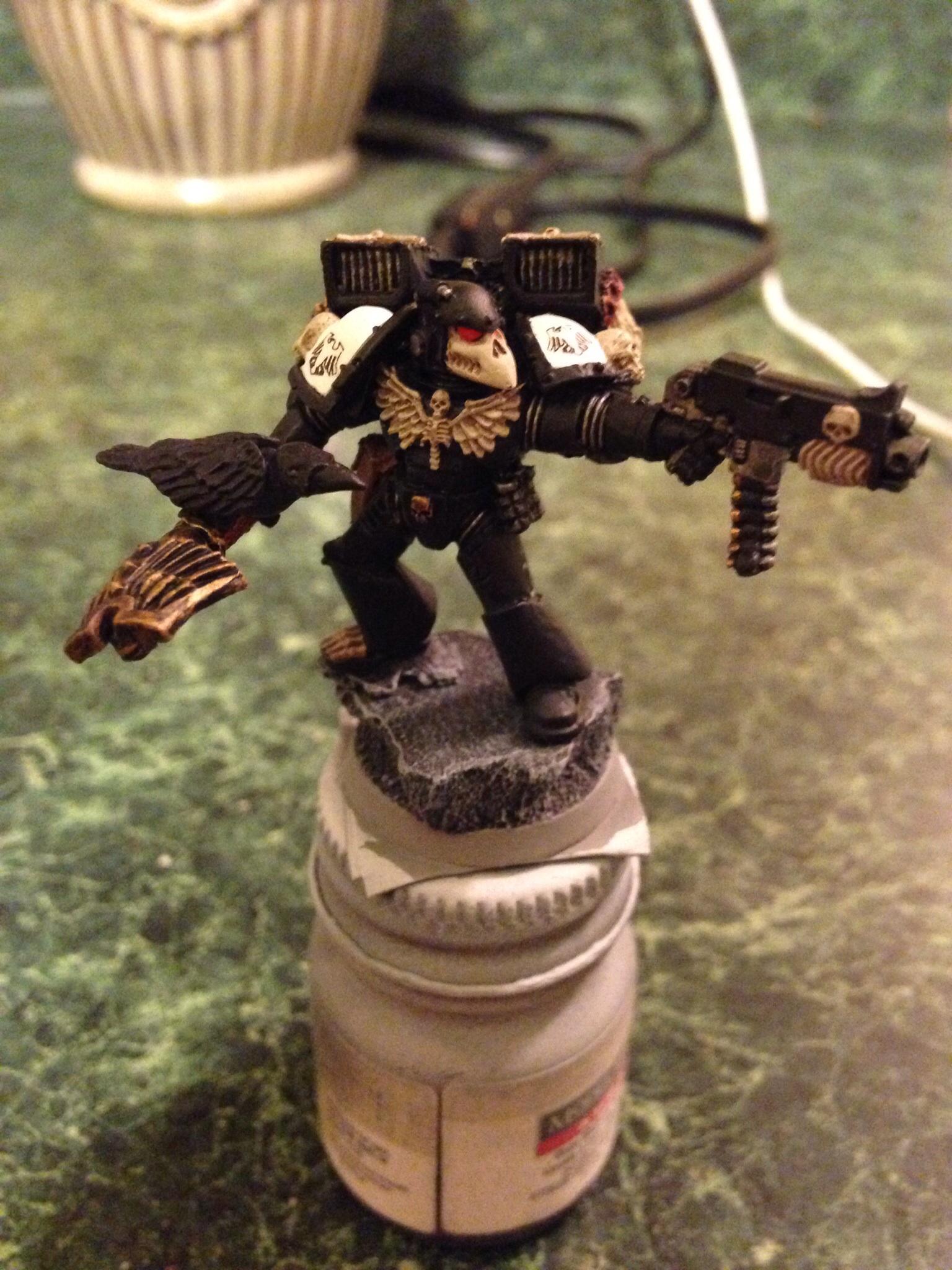 Chaplain, Jump Pack, Raven Guard, Space Marines