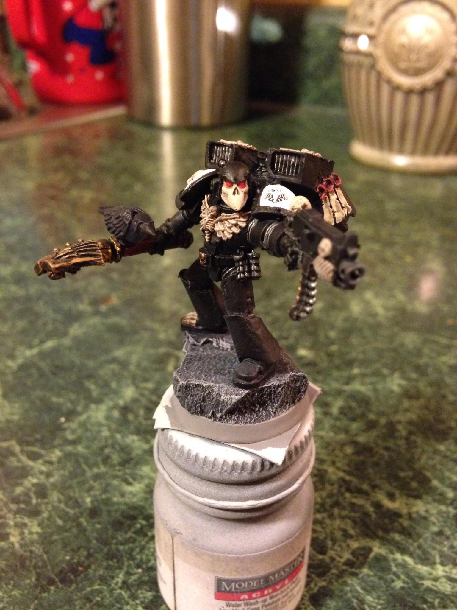 Chaplain, Jump Pack, Raven Guard, Space Marines