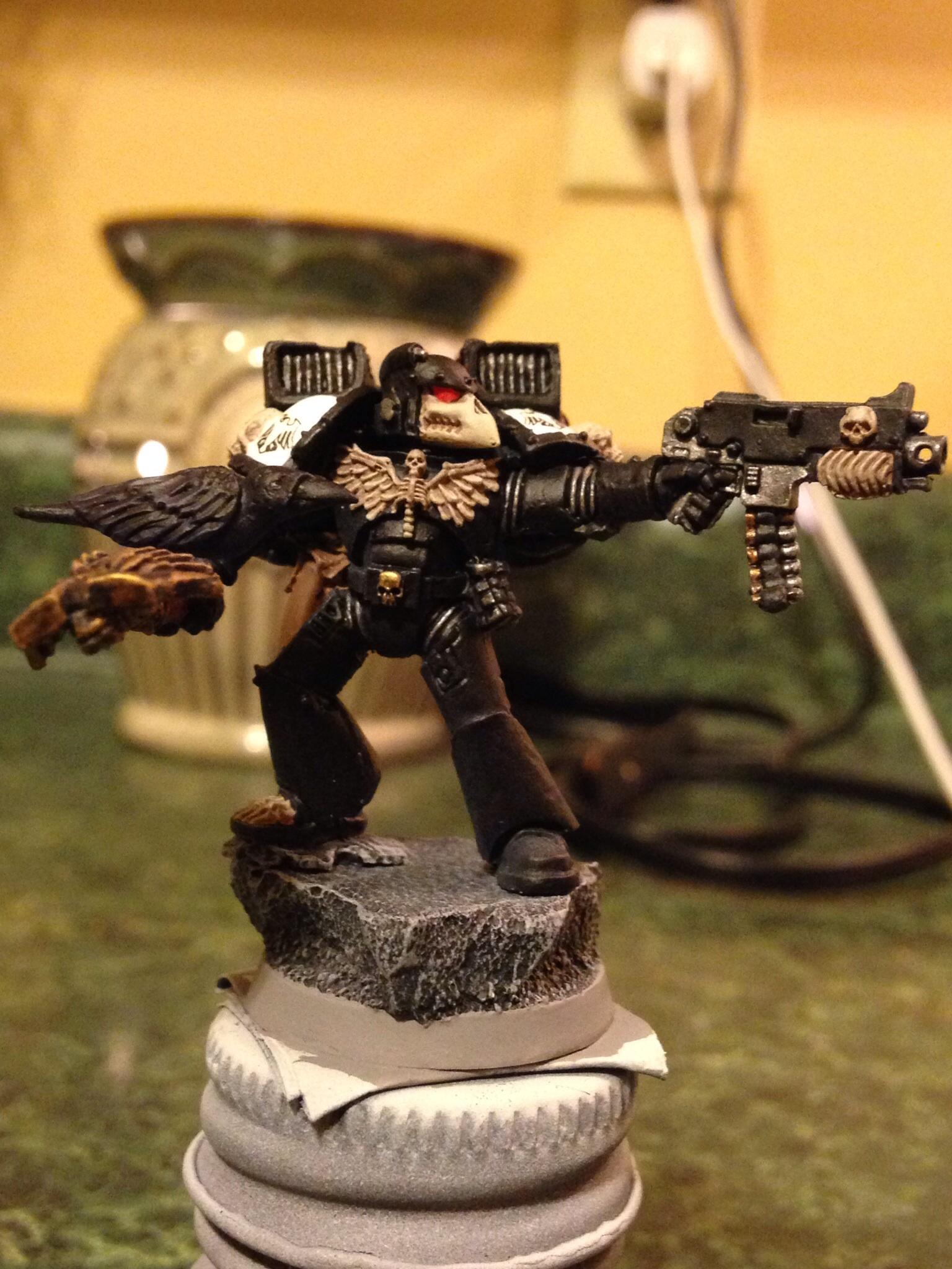 Chaplain, Jump Pack, Raven Guard, Space Marines