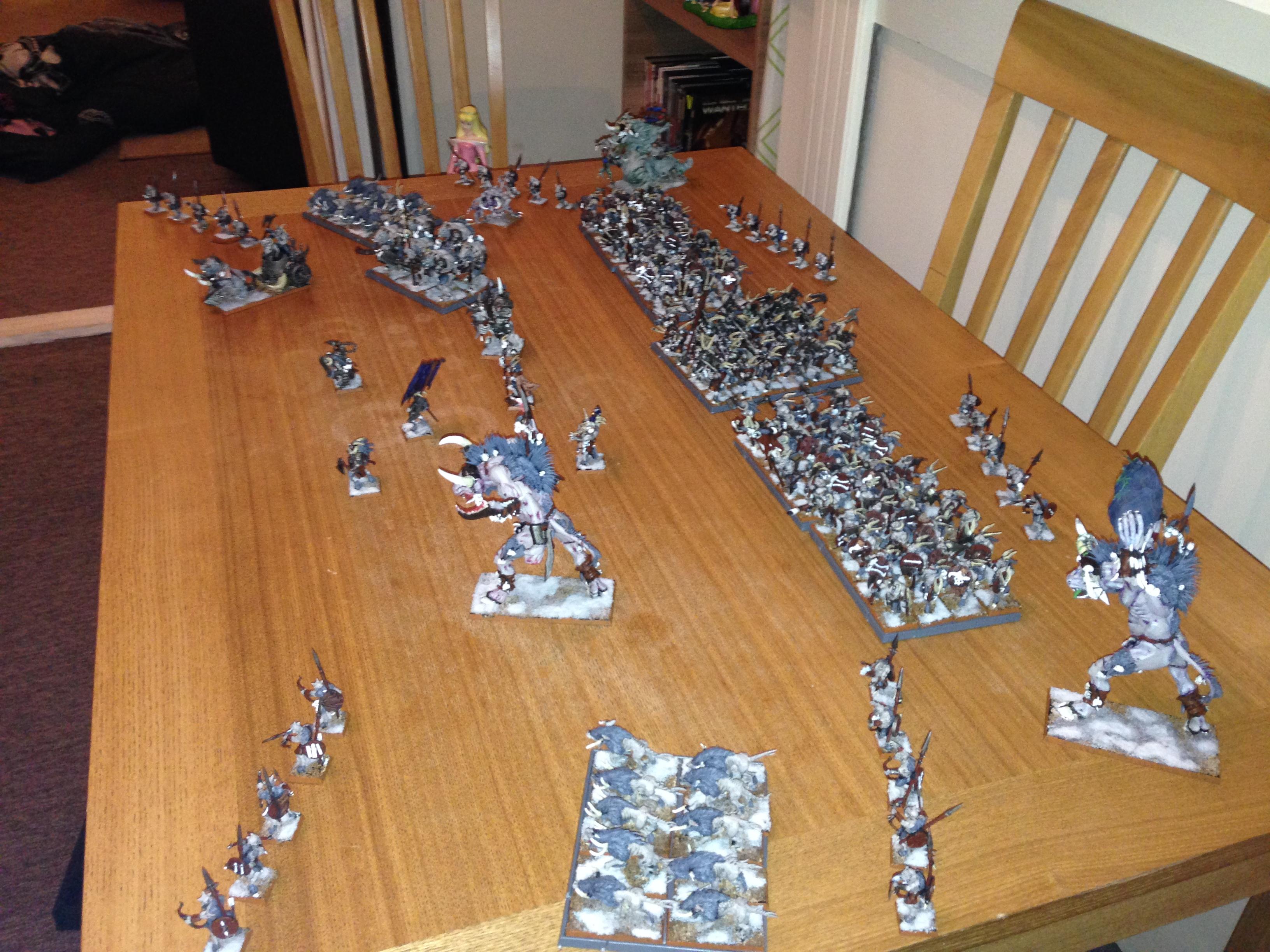 High view of the left flank