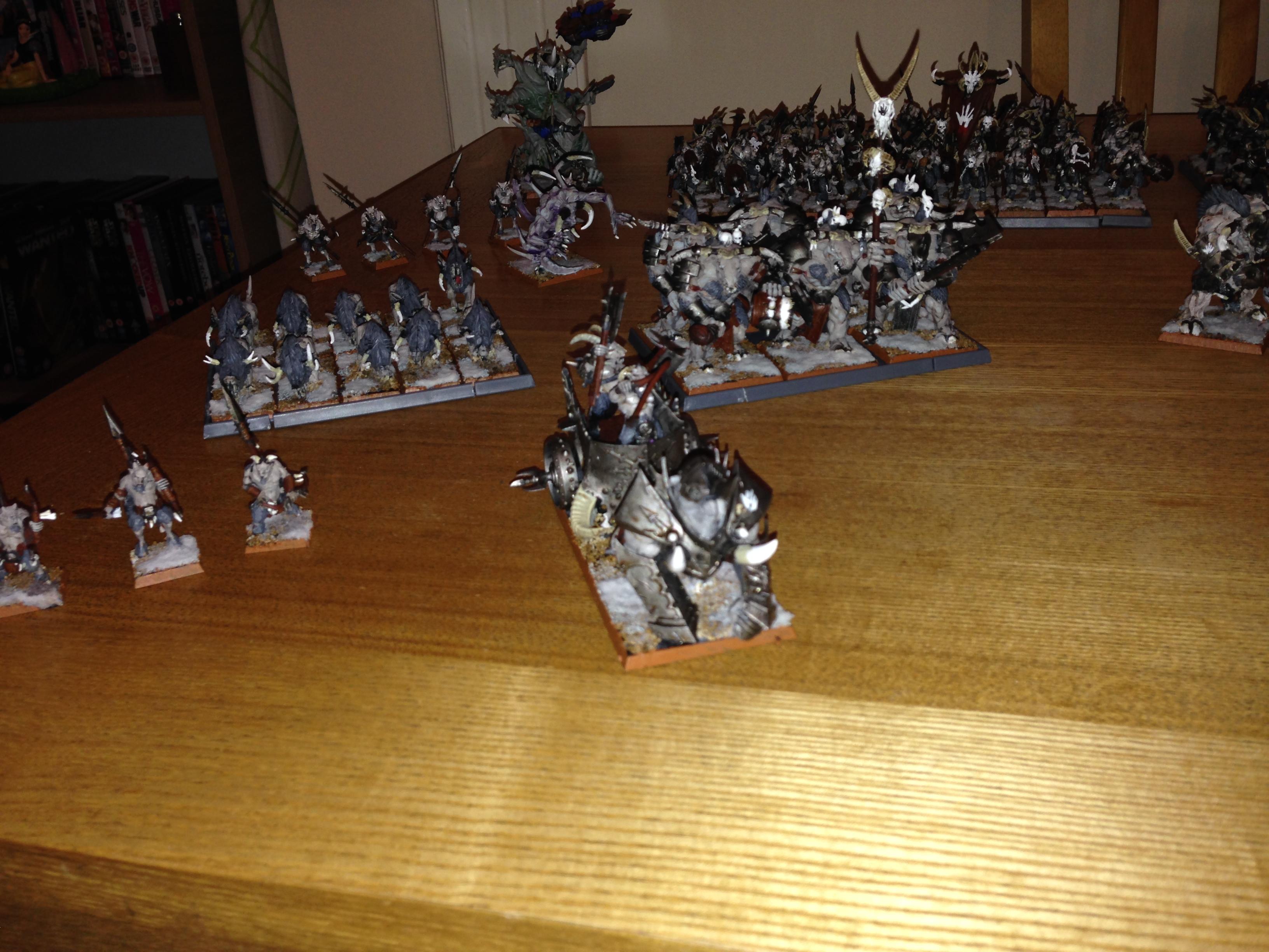 A front view of the right flank