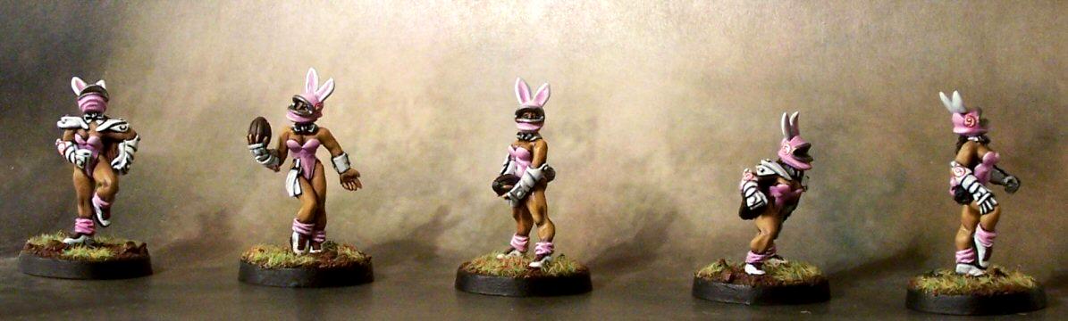 Amazons, Blitzer, Blood Bowl, Bunny Girls, Humans, Team, Thrower