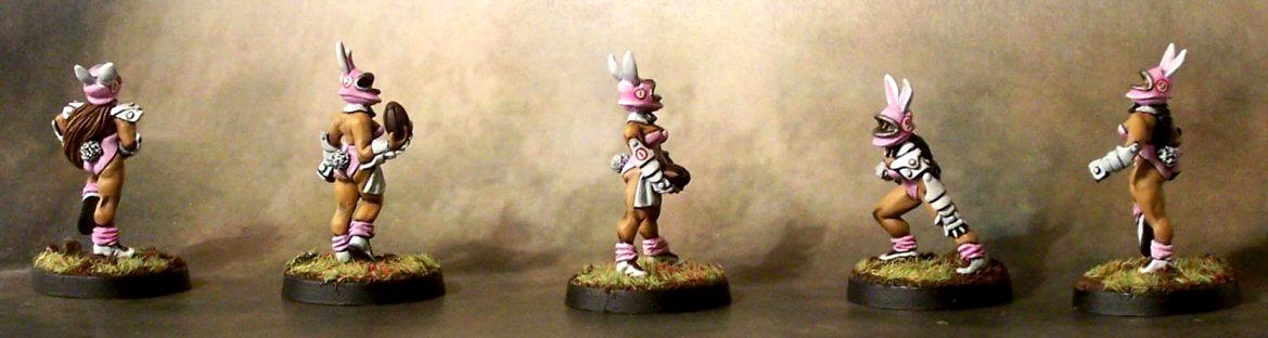 Amazons, Blitzer, Blood Bowl, Bunny Girls, Humans, Team, Thrower